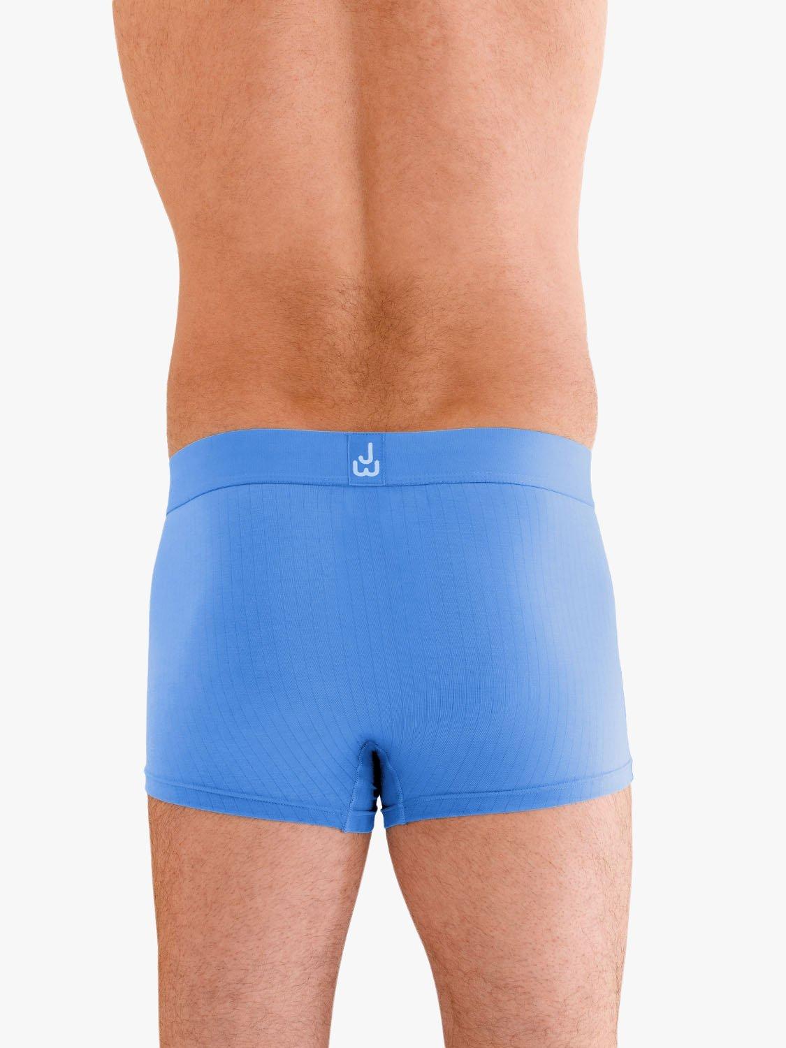 Product image 3 of 6, which shows JustWears Pro Trunks, Pack of 9, Blue/Grey/Black, S