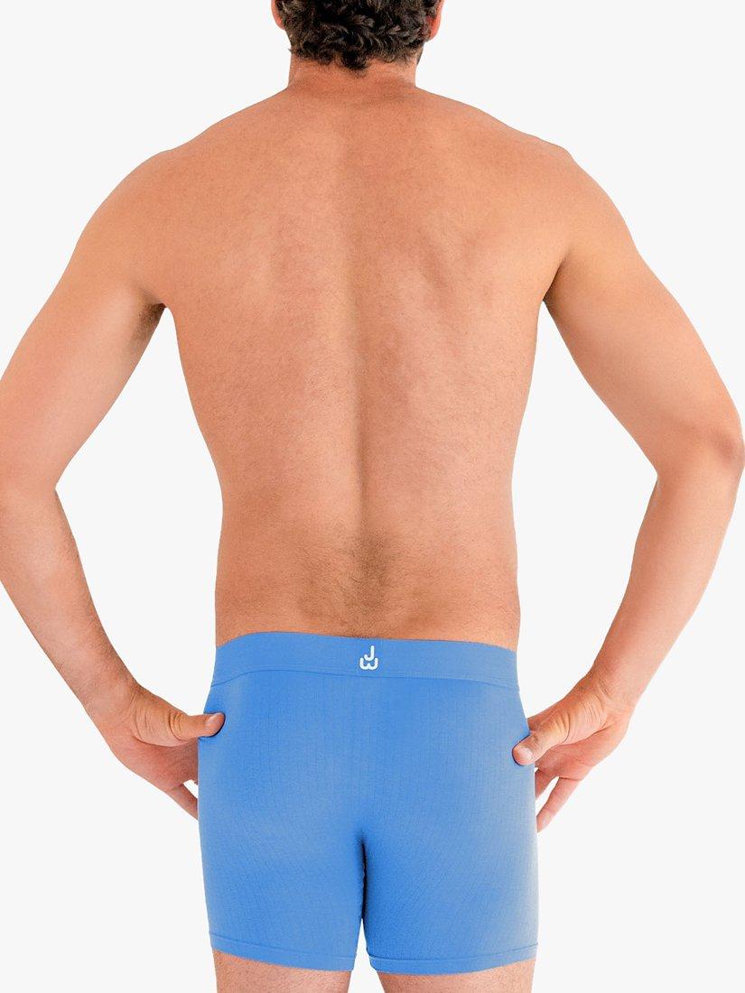 Product image 3 of 5, which shows JustWears Active Boxers, Pack of 9, Blue/Grey/Black, S