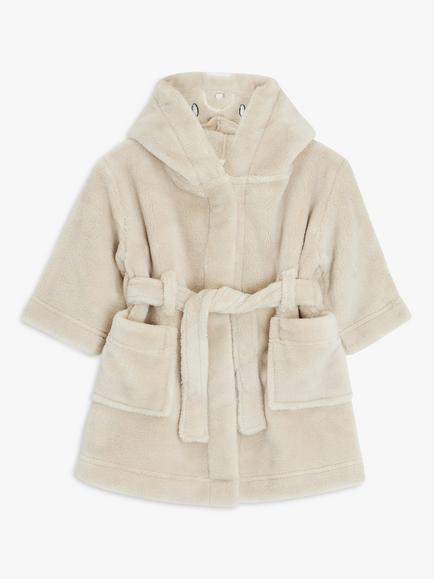 John Lewis Baby Bear Novelty Robe, Oatmeal, Oatmeal