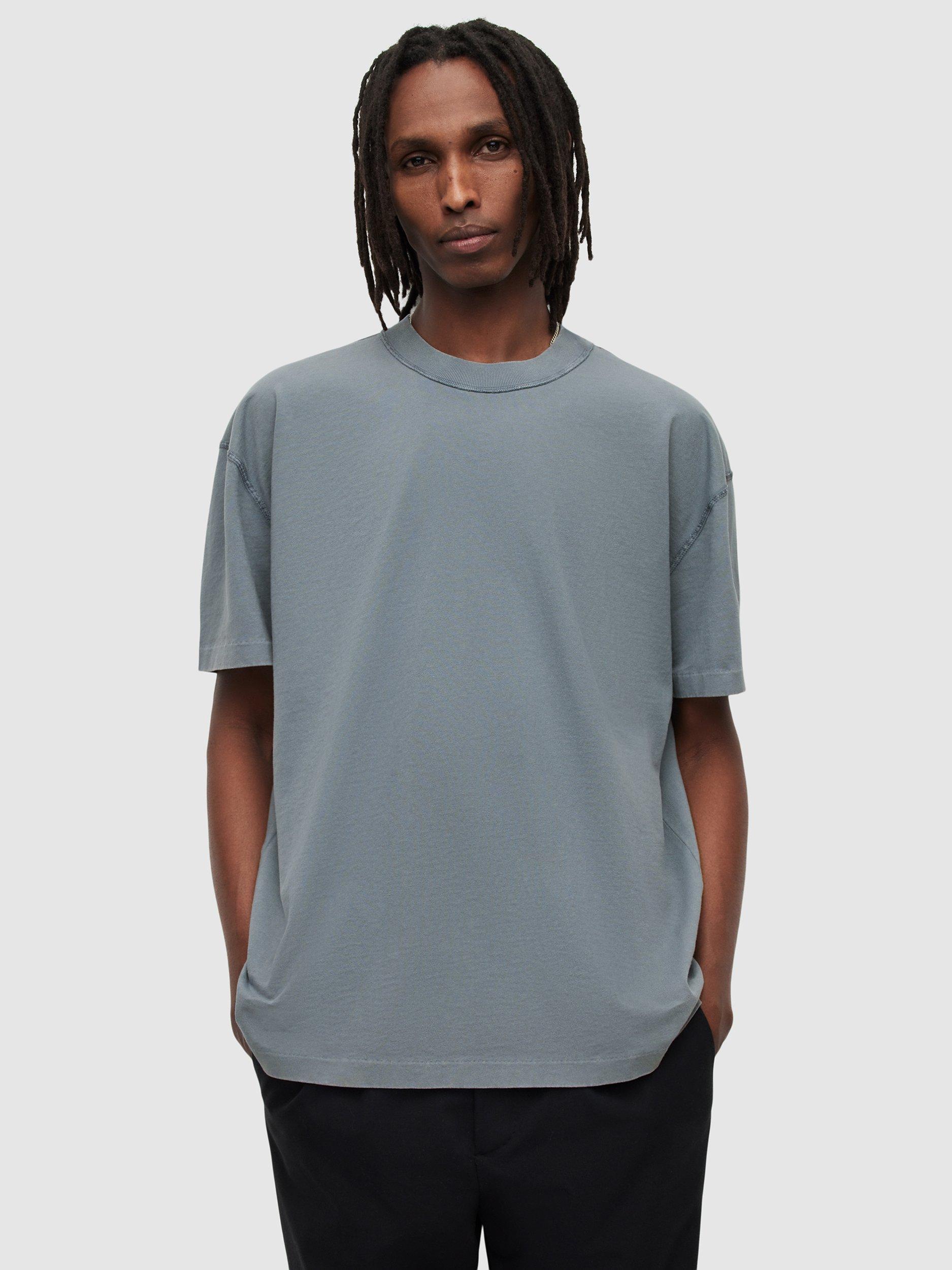 AllSaints Isac Short Sleeve T-Shirt, Como Blue