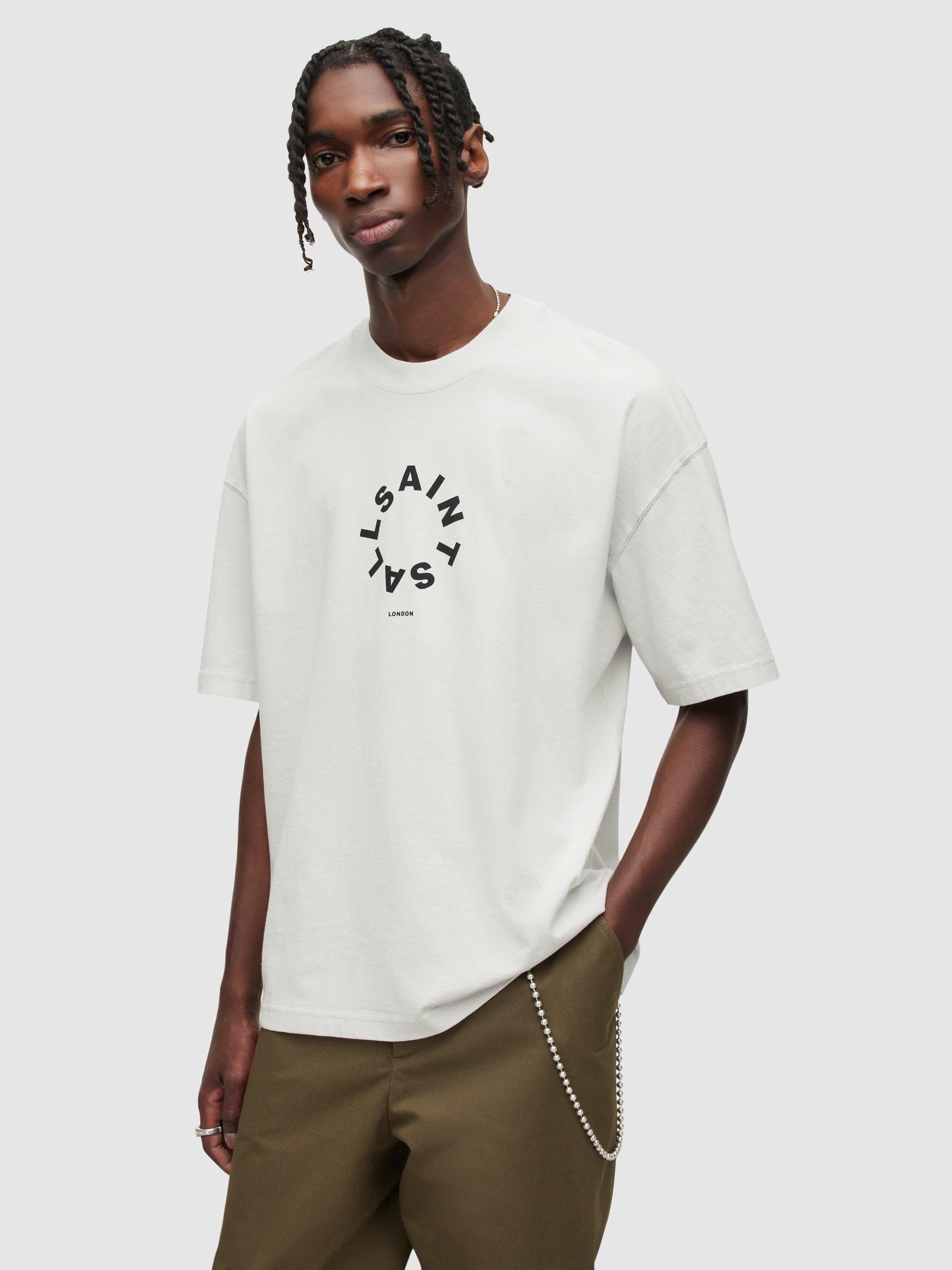 AllSaints Tierra Crew Neck T-Shirt, Cool Grey