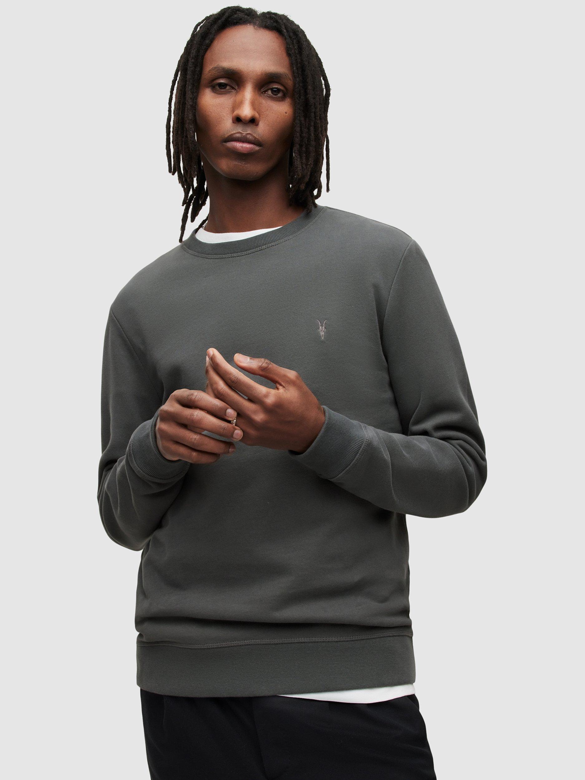 AllSaints Raven Crew Neck Sweatshirt, Slatestone Grey