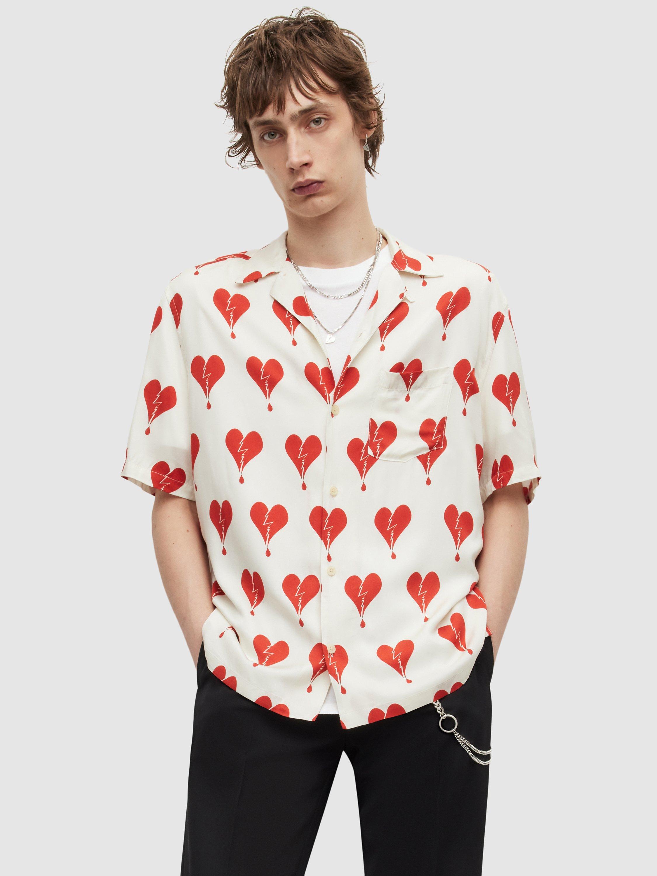 AllSaints Breakup Short Sleeve Shirt, Ecru