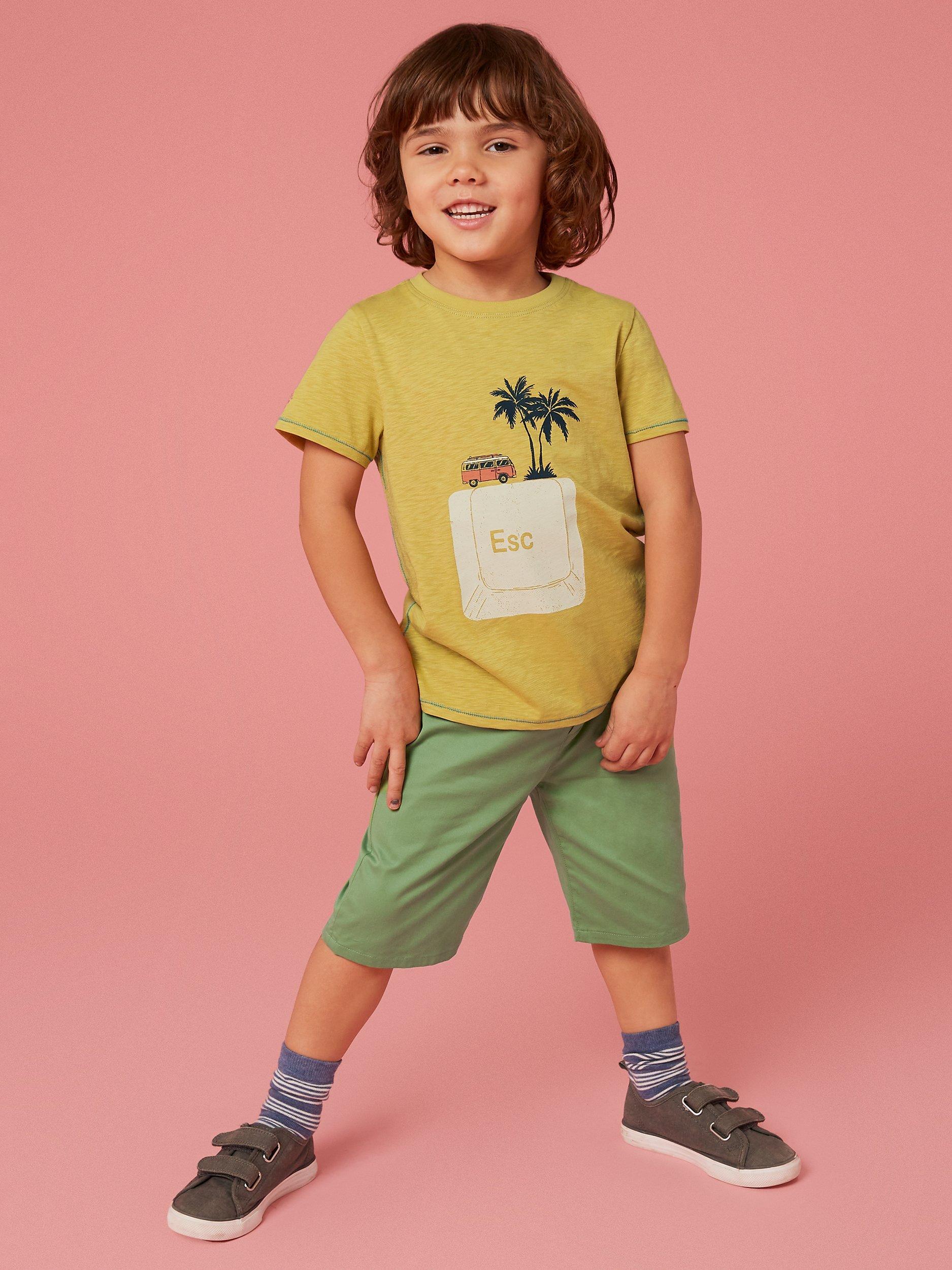 White Stuff Kids' Cole Chino Shorts, Mid Green, 3-4 years