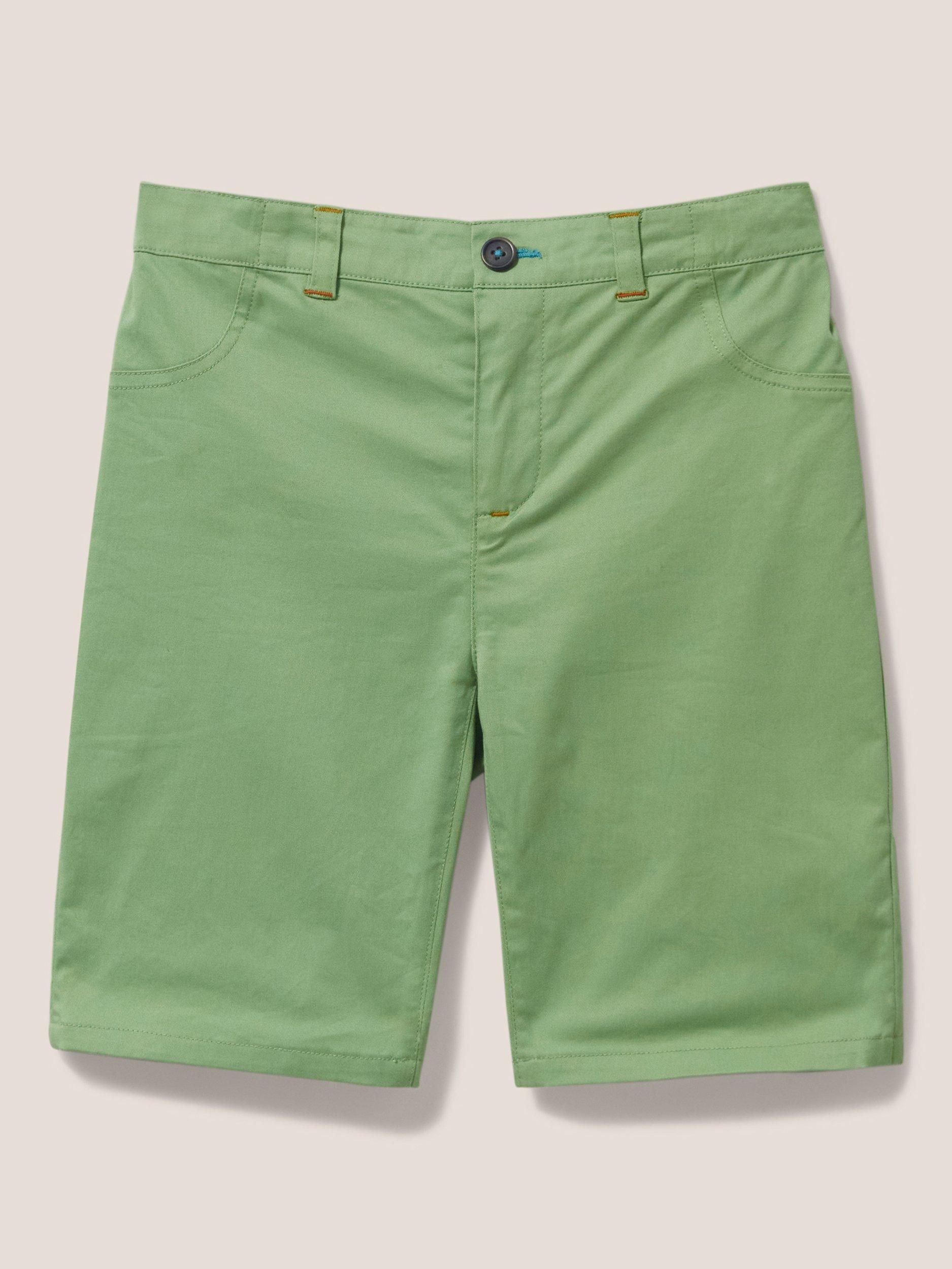 White Stuff Kids' Cole Chino Shorts, Mid Green, 3-4 years