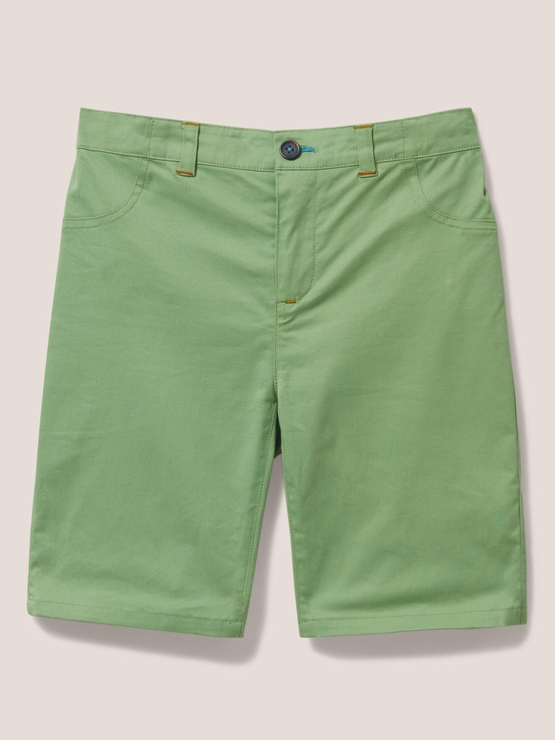 White Stuff Kids' Cole Chino Shorts, Mid Green, 3-4 years