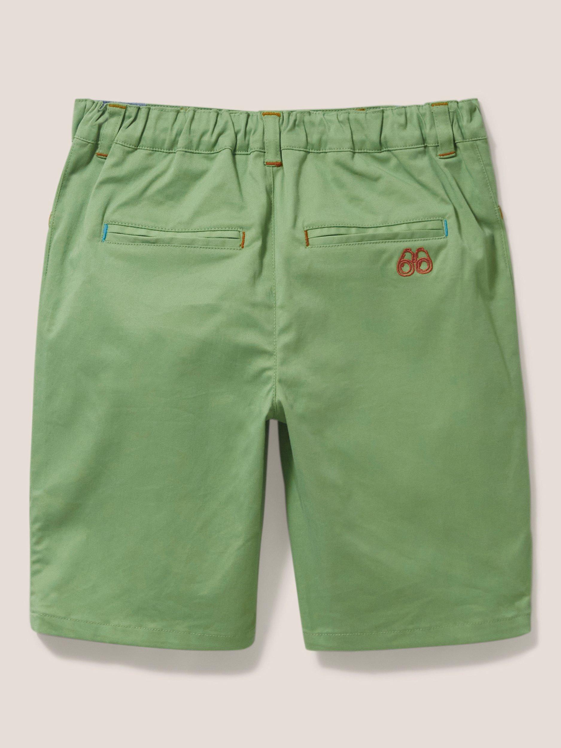 White Stuff Kids' Cole Chino Shorts, Mid Green, 3-4 years