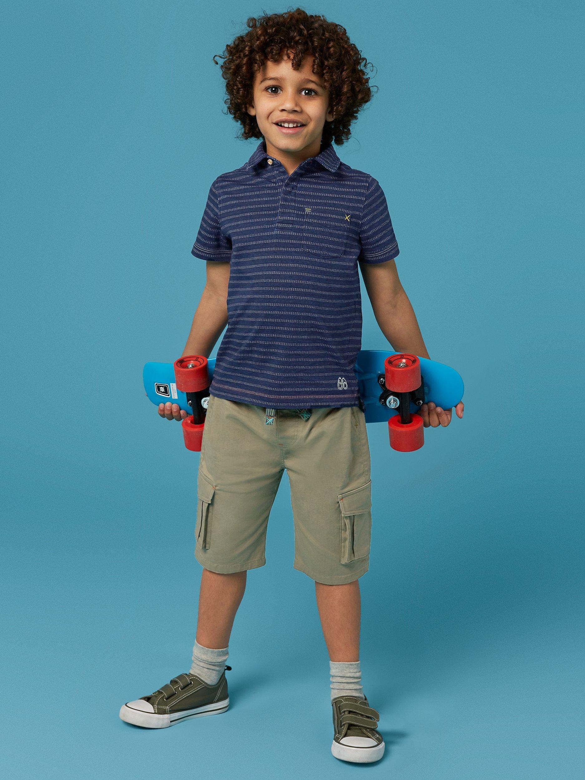 White Stuff Kids' Carter Cargo Shorts, Khaki Grn