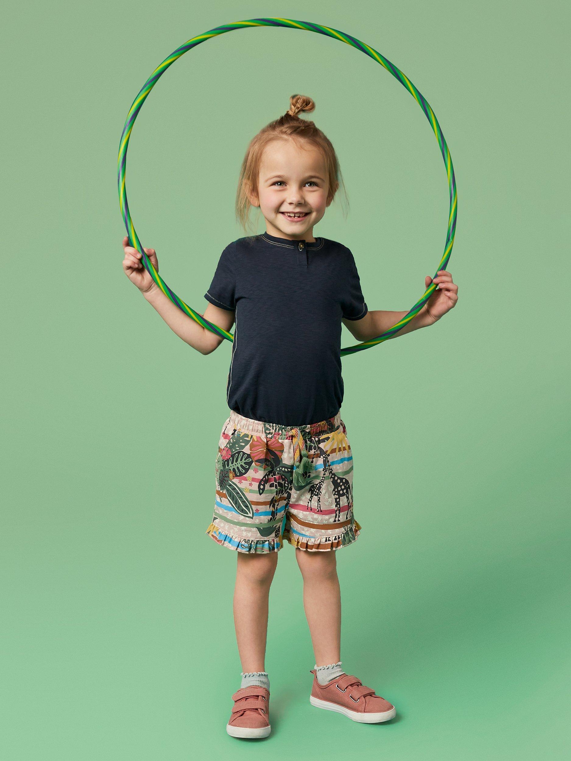 White Stuff Kids' Printed Frill Shorts, Multi