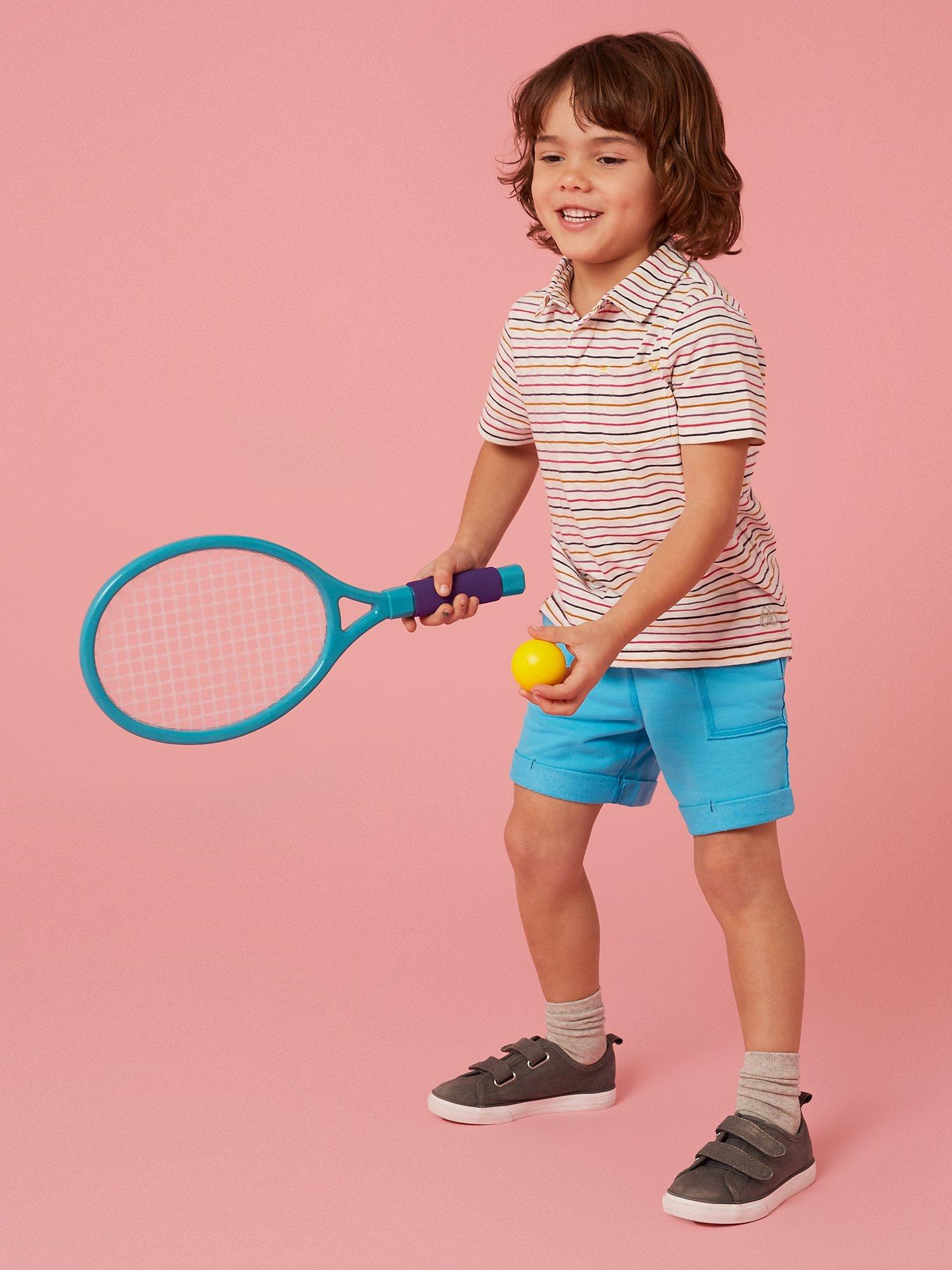 White Stuff Kids' Jersey Shorts, Bright Blue