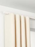 John Lewis Select Curl Gliding Curtain Pole with Barrel Finial, Wall Fix, Dia.30mm, Satin Chalk