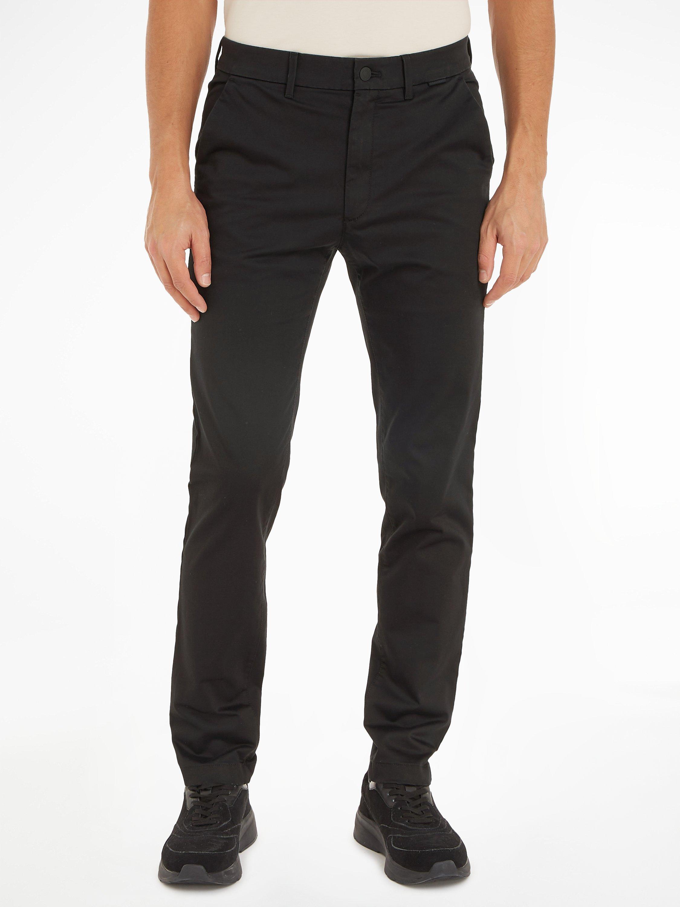 Calvin Klein Cotton Blend Slim Fit Chinos, Ck Black