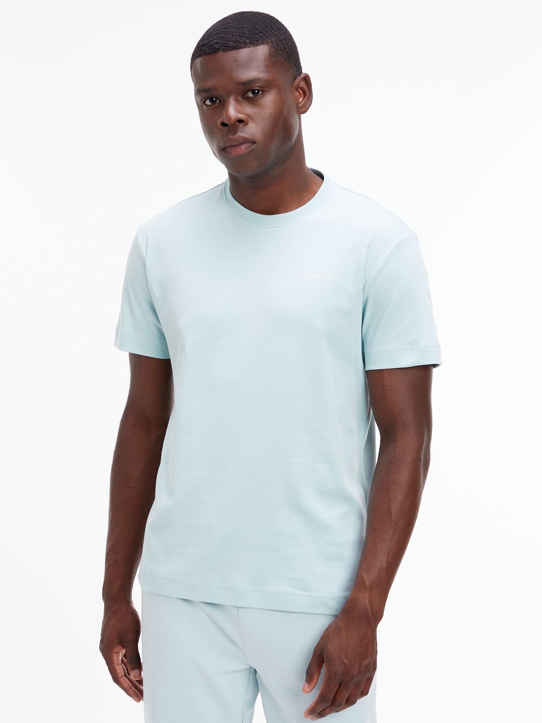 Calvin Klein Micro Interlock Logo T-Shirt, Ghost Glacier