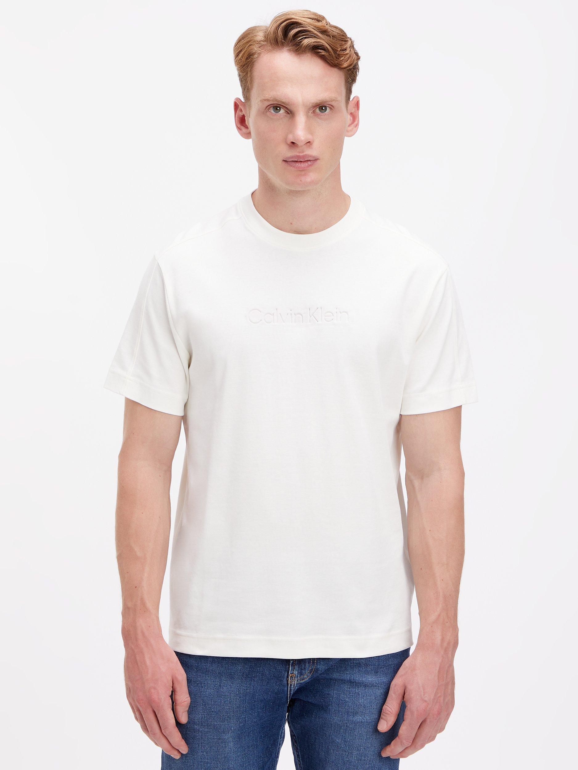 Calvin Klein Comfort Logo T-Shirt, Egret