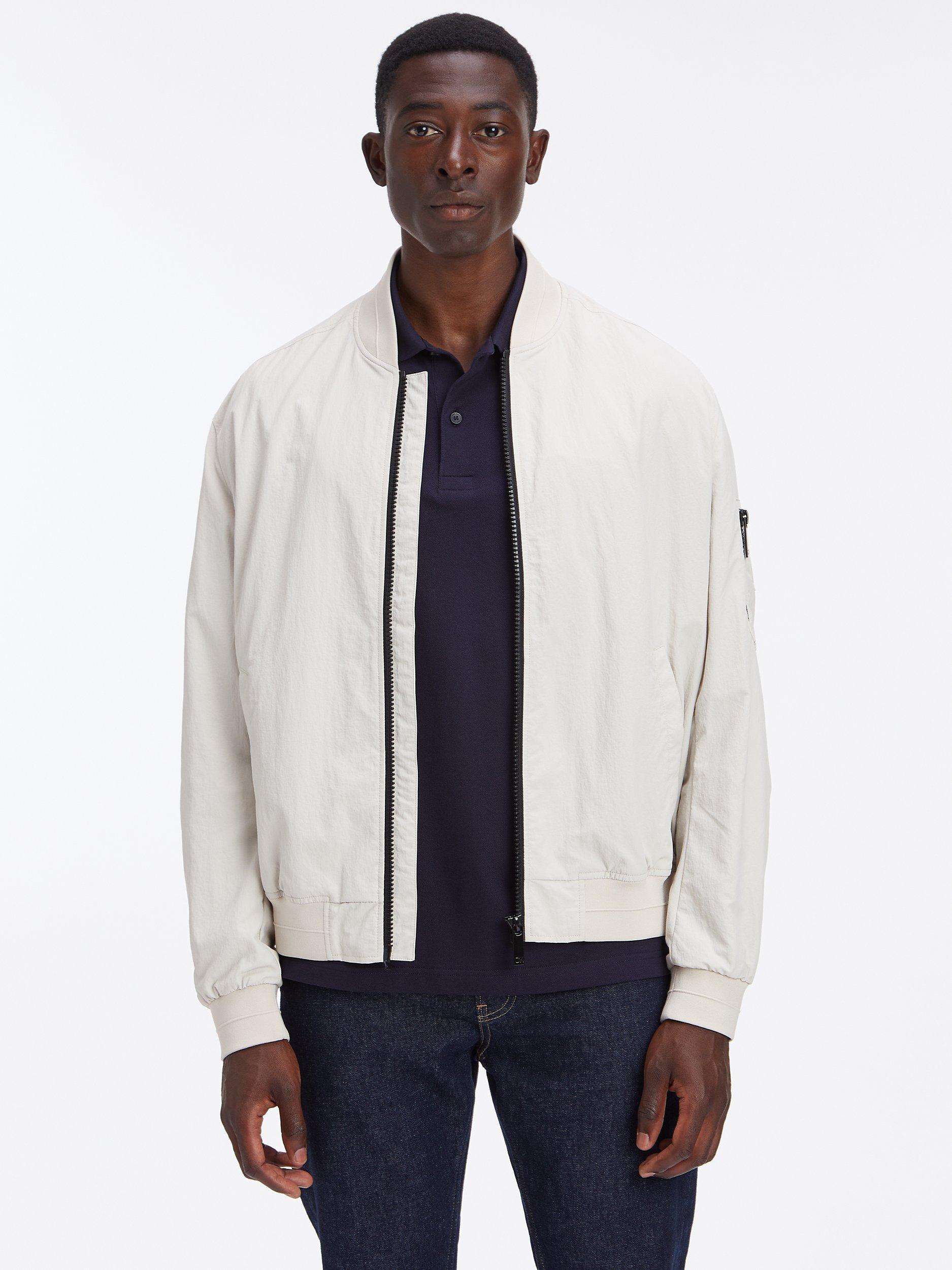 Calvin Klein Recycled Hero Bomber Jacket, Stony Beige