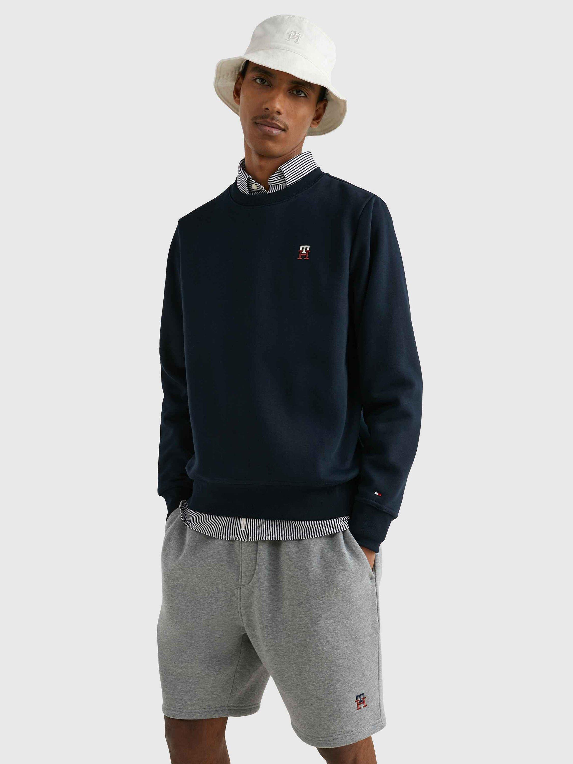 Tommy Hilfiger Embroidered Cotton Blend Jumper, Desert Sky