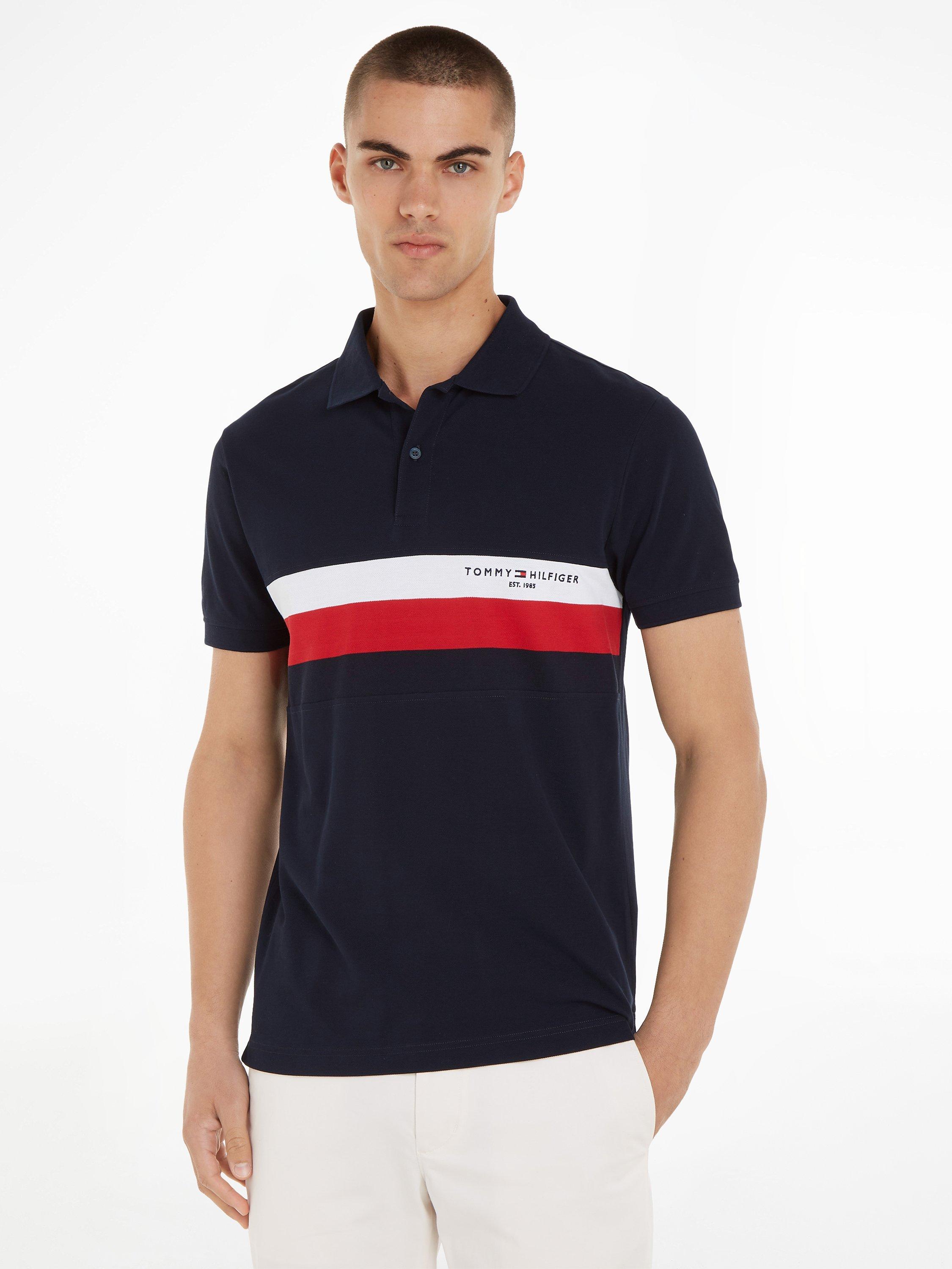 Tommy Hilfiger Colourblock Slim Polo Shirt, Desert Sky
