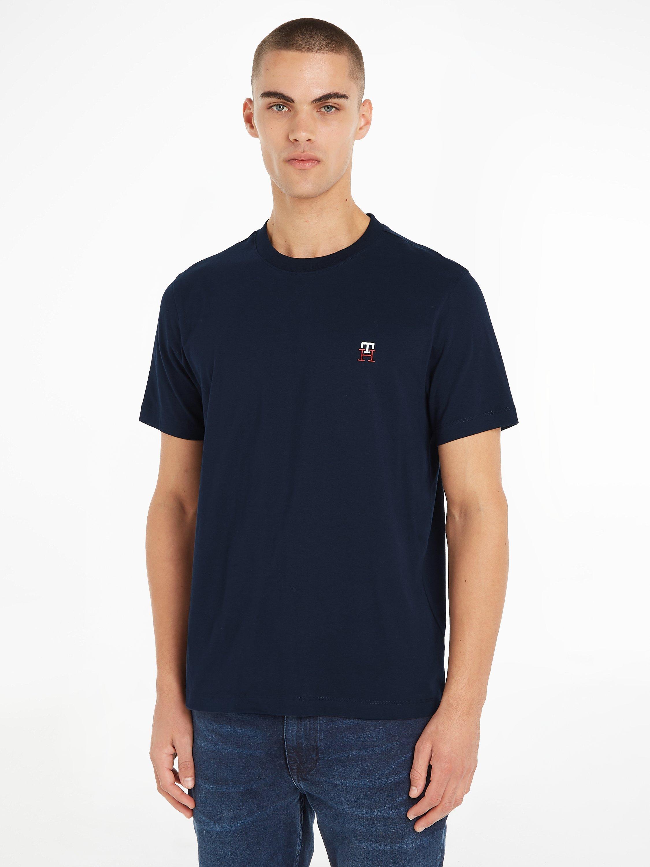 Tommy Hilfiger Essential Monogram Logo Crew Neck T-Shirt, Desert Sky