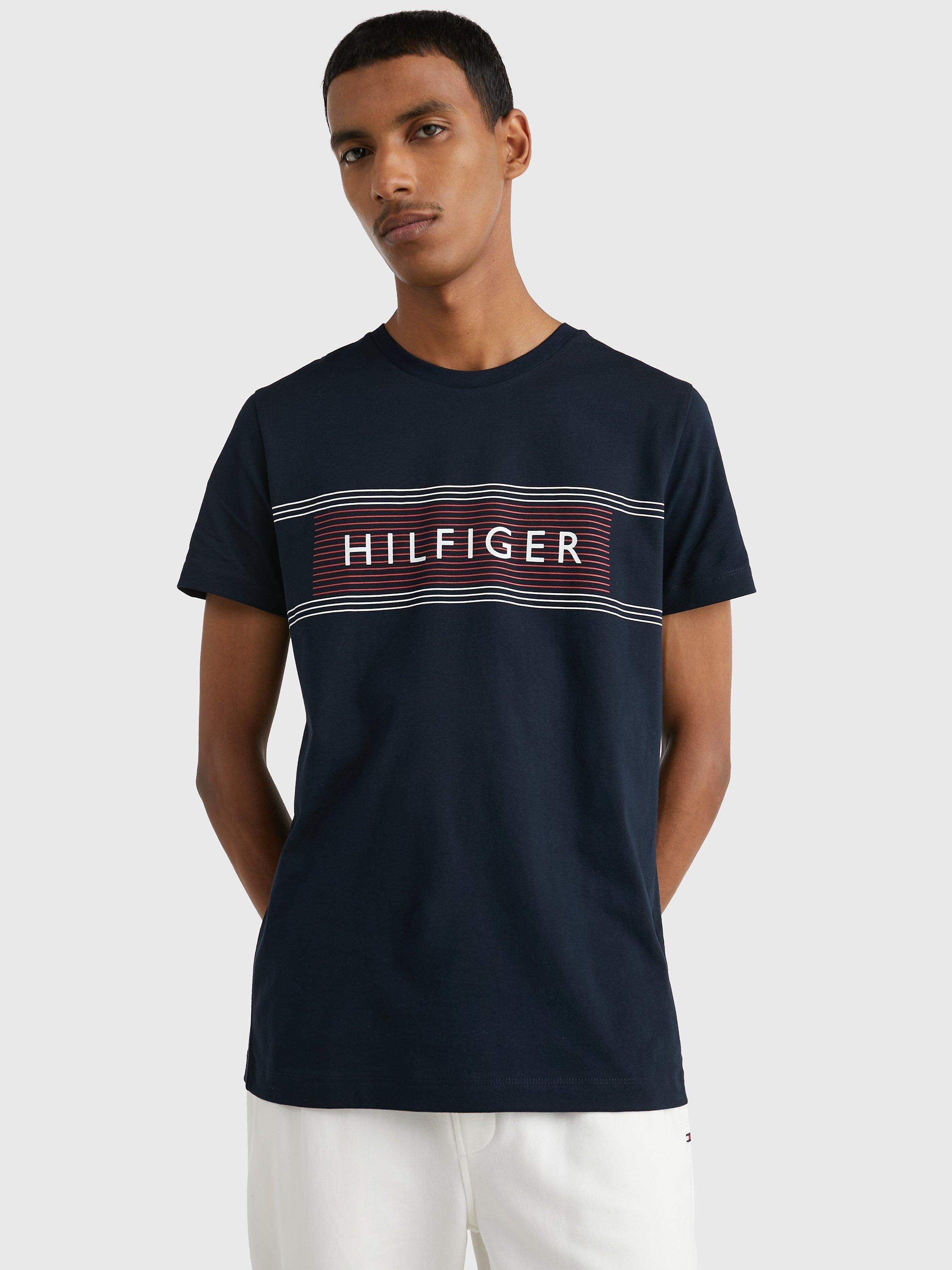 Tommy Hilfiger Love Stripe Logo T-Shirt, Desert Sky