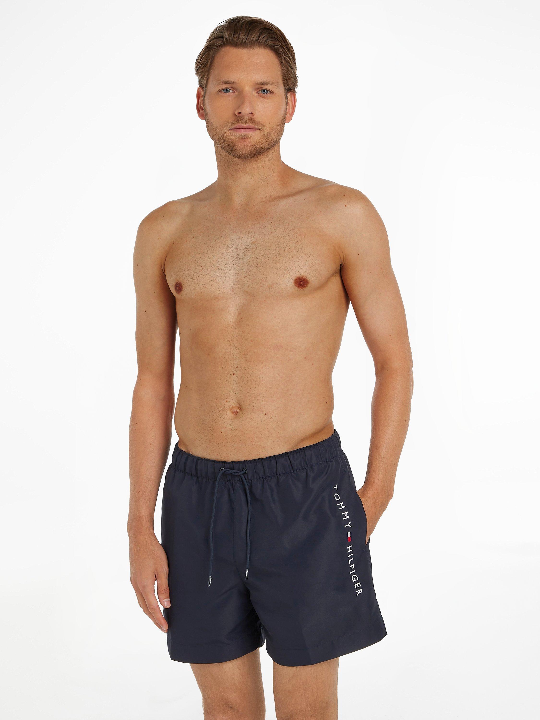 Tommy Hilfiger Recycled Polyester Side Logo Swim Shorts, Desert Sky