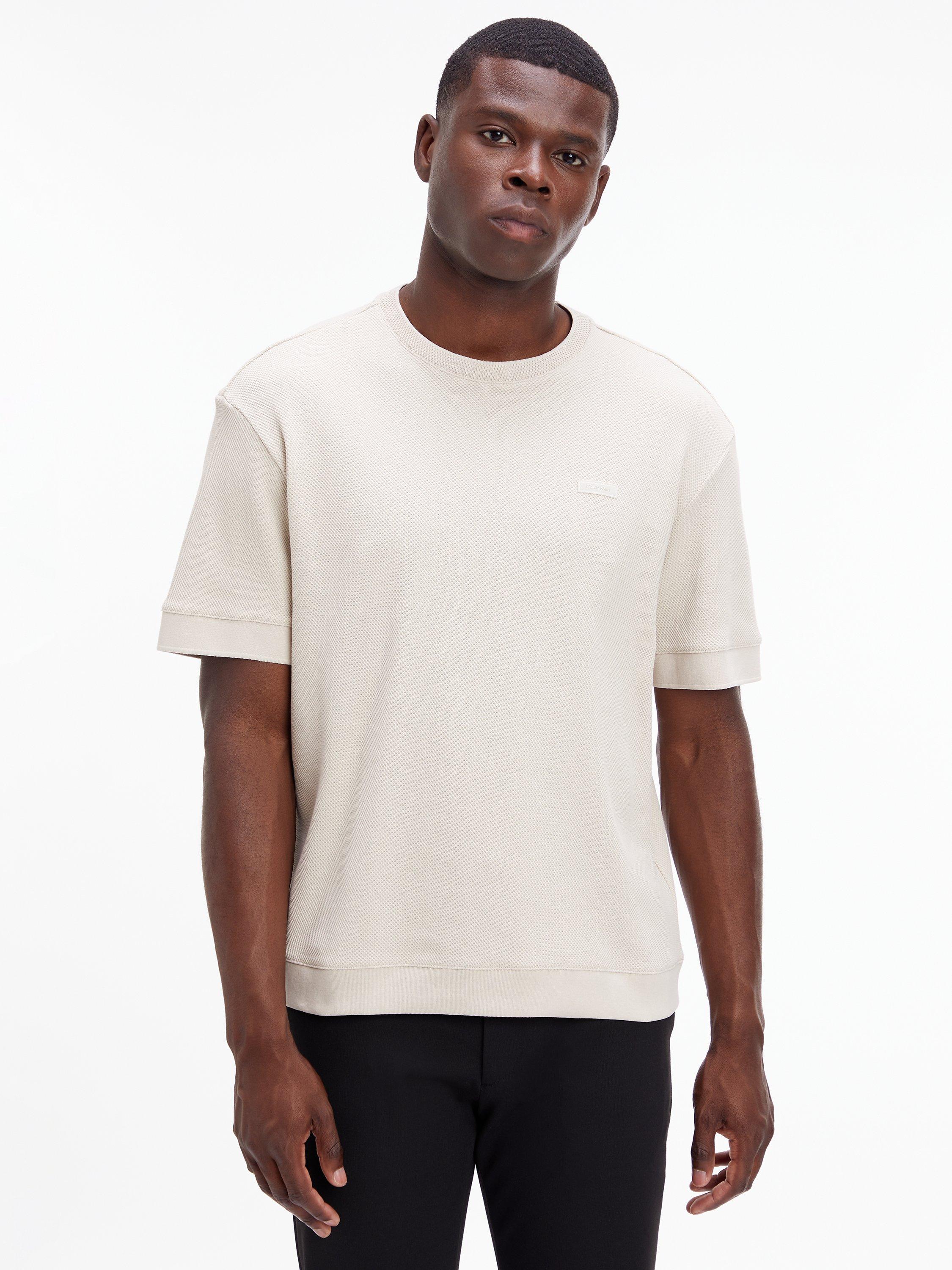 Calvin Klein Heavy Pique Modern Comfort T-Shirt, Stony Beige