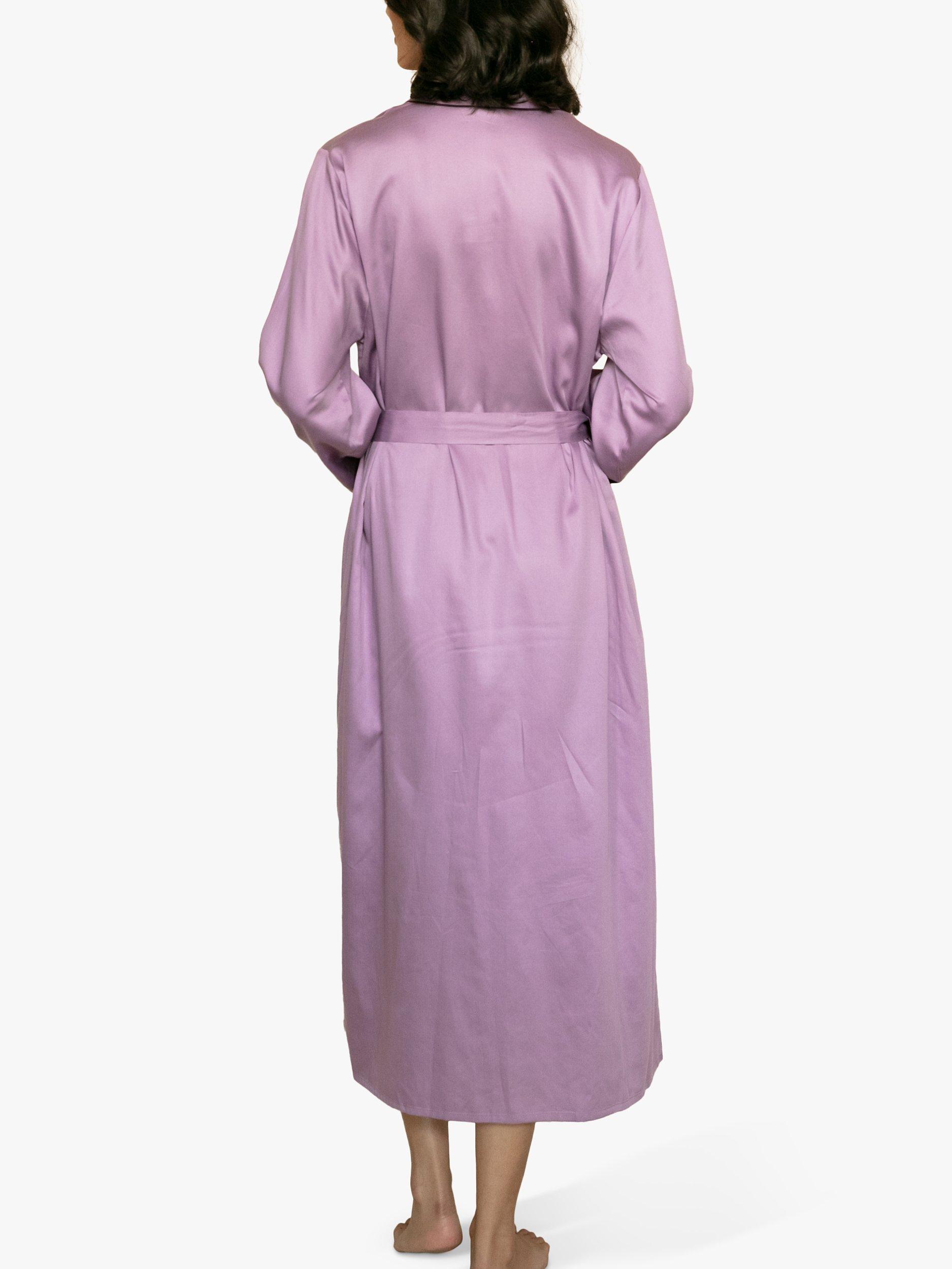 Product image 2 of 4, which shows Fable & Eve Wimbledon Solid Dressing Gown, Lilac, 16