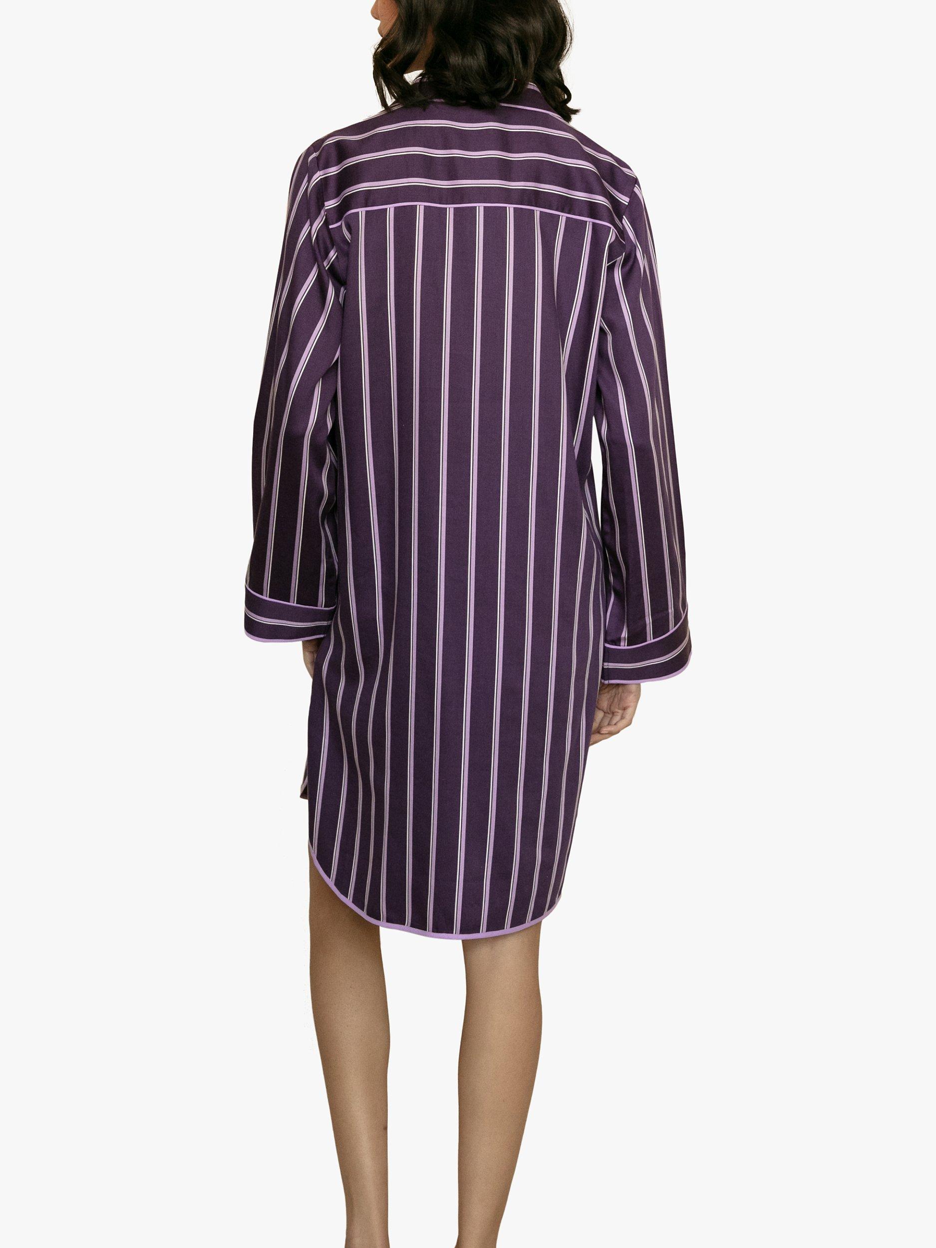 Product image 2 of 4, which shows Fable & Eve Stripe Nightshirt, Purple, 8