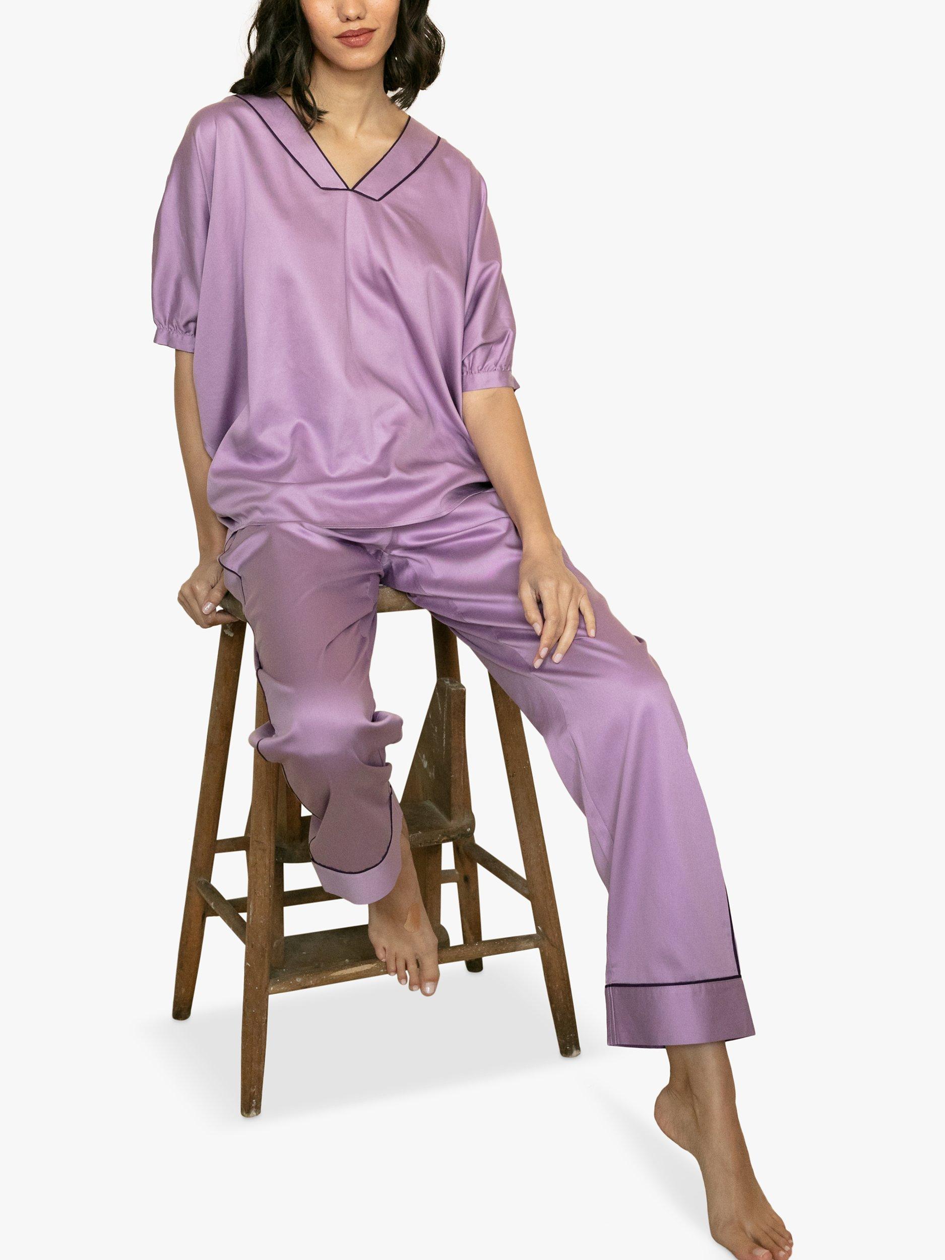 Product image 4 of 4, which shows Fable & Eve Silky Pyjama Set, Lilac, 8