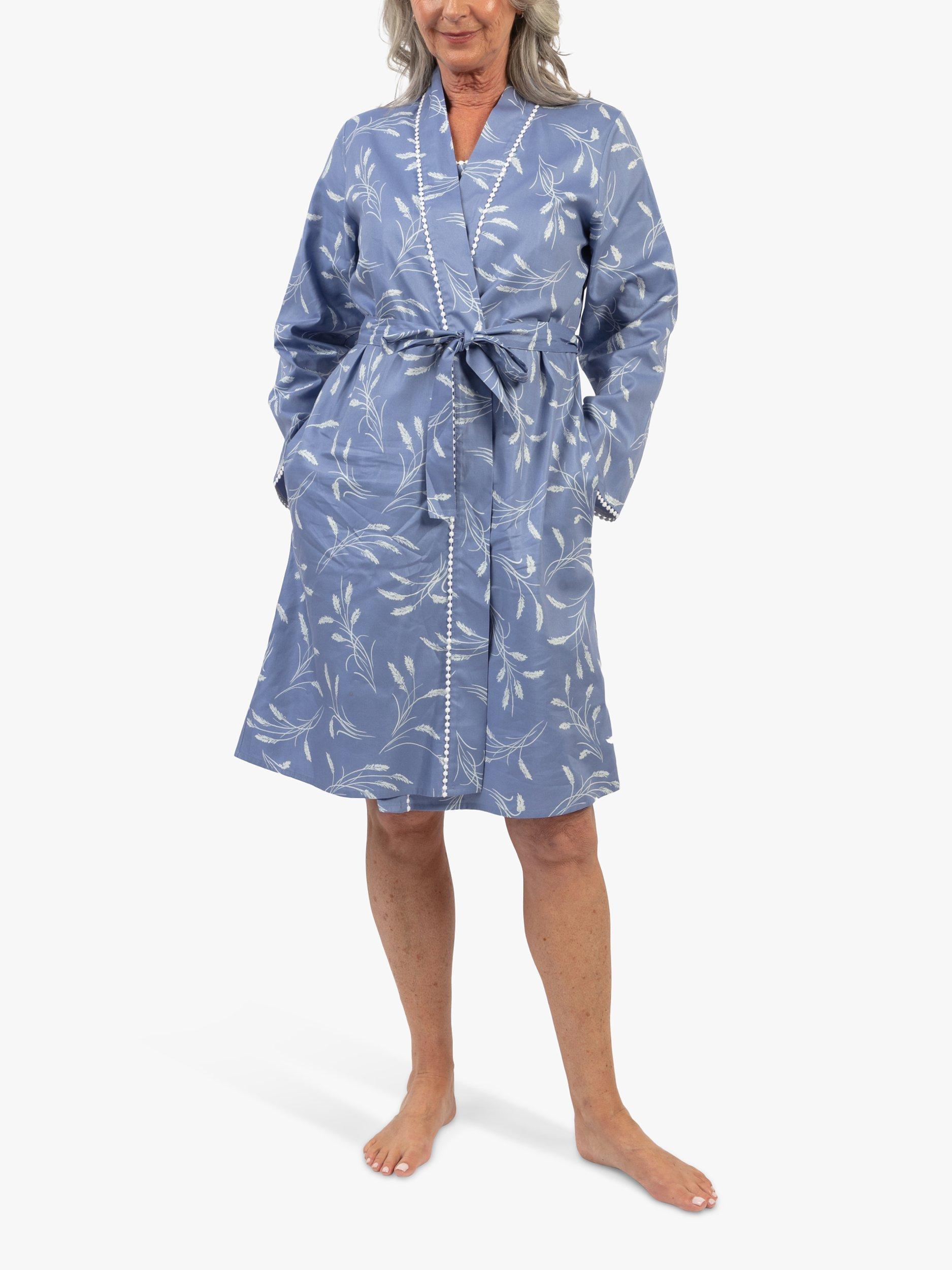 Product image 1 of 4, which shows Nora Rose by Cyberjammies Spikelet Dressing Gown, Cornflower Blue, 18