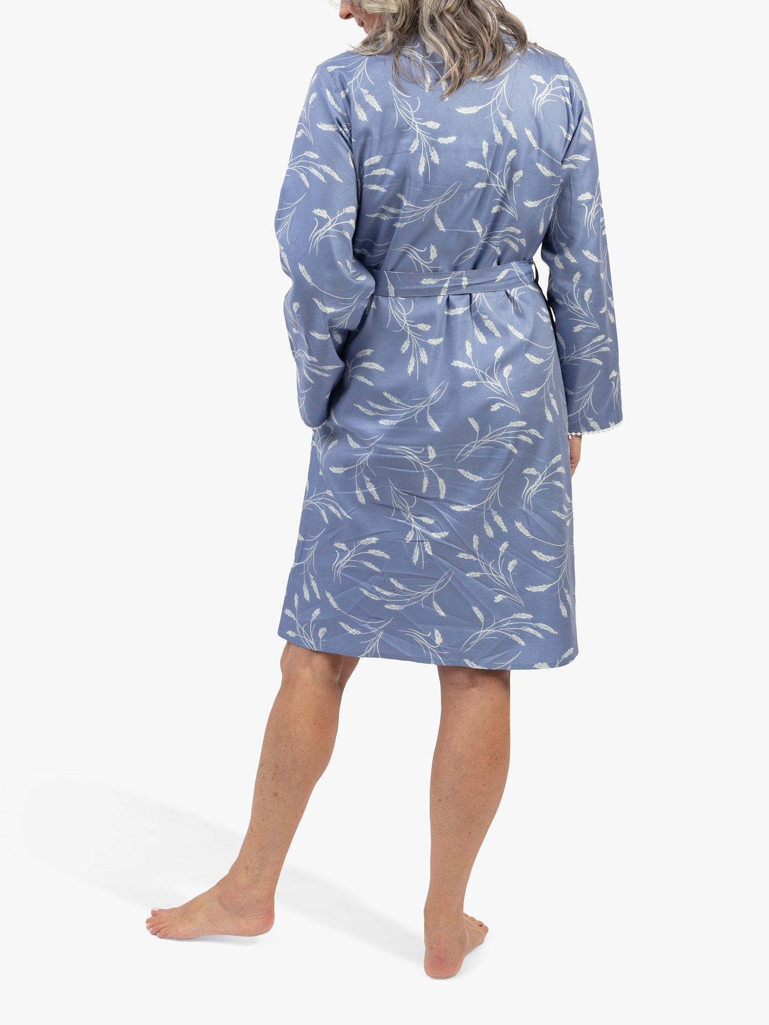 Product image 2 of 4, which shows Nora Rose by Cyberjammies Spikelet Dressing Gown, Cornflower Blue, 18
