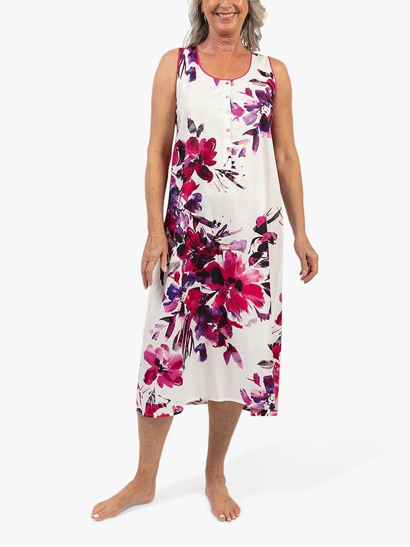 Product image 2 of 4, which shows Nora Rose by Cyberjammies Delilah Floral Print Nightdress, Multi, 8