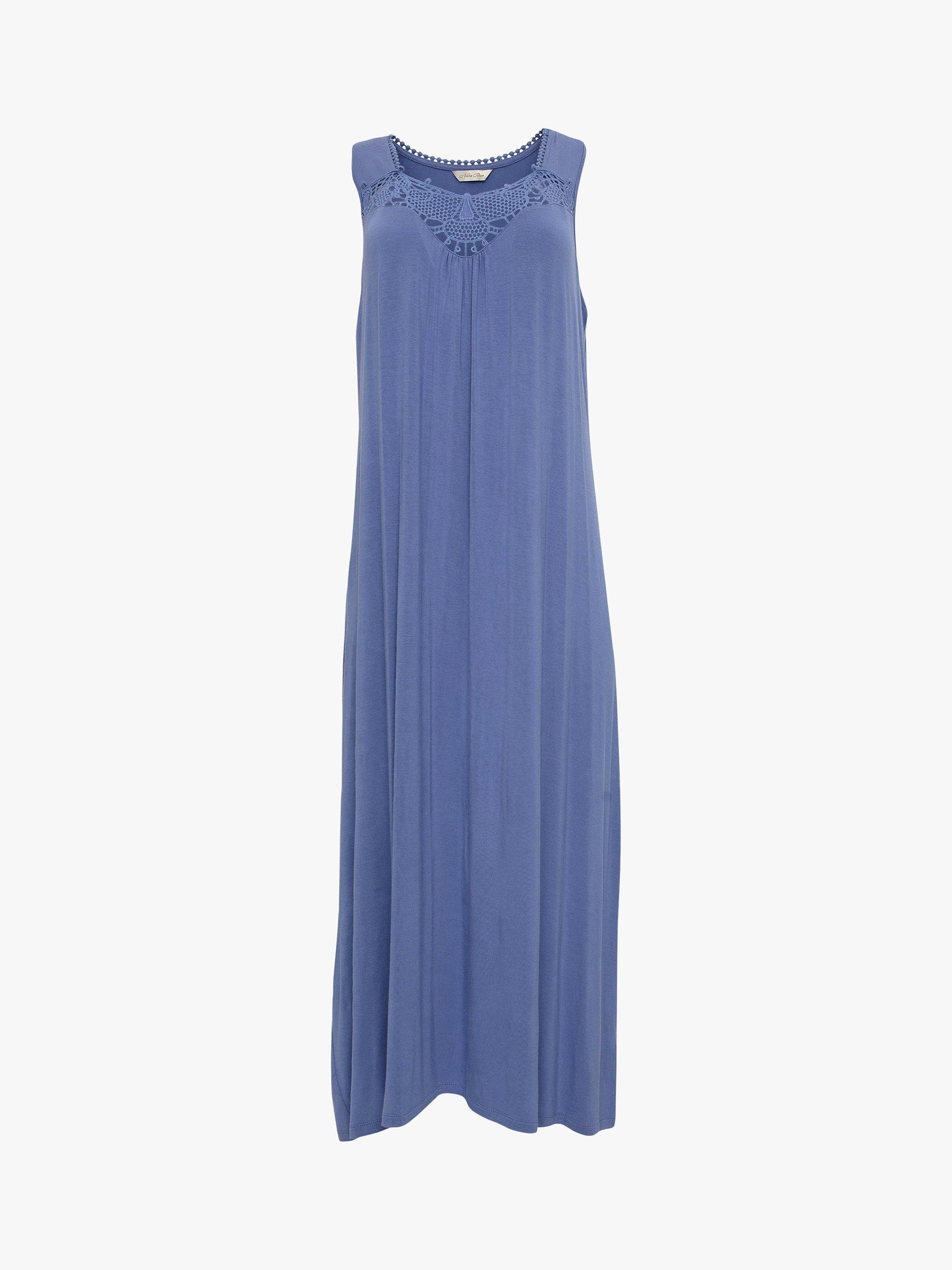 Product image 3 of 4, which shows Nora Rose by Cyberjammies Long Nightdress, Cornflower Blue, 8