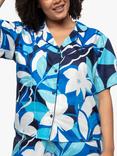 Cyberjammies Marie Floral Print Pyjama Top, Blue, Blue