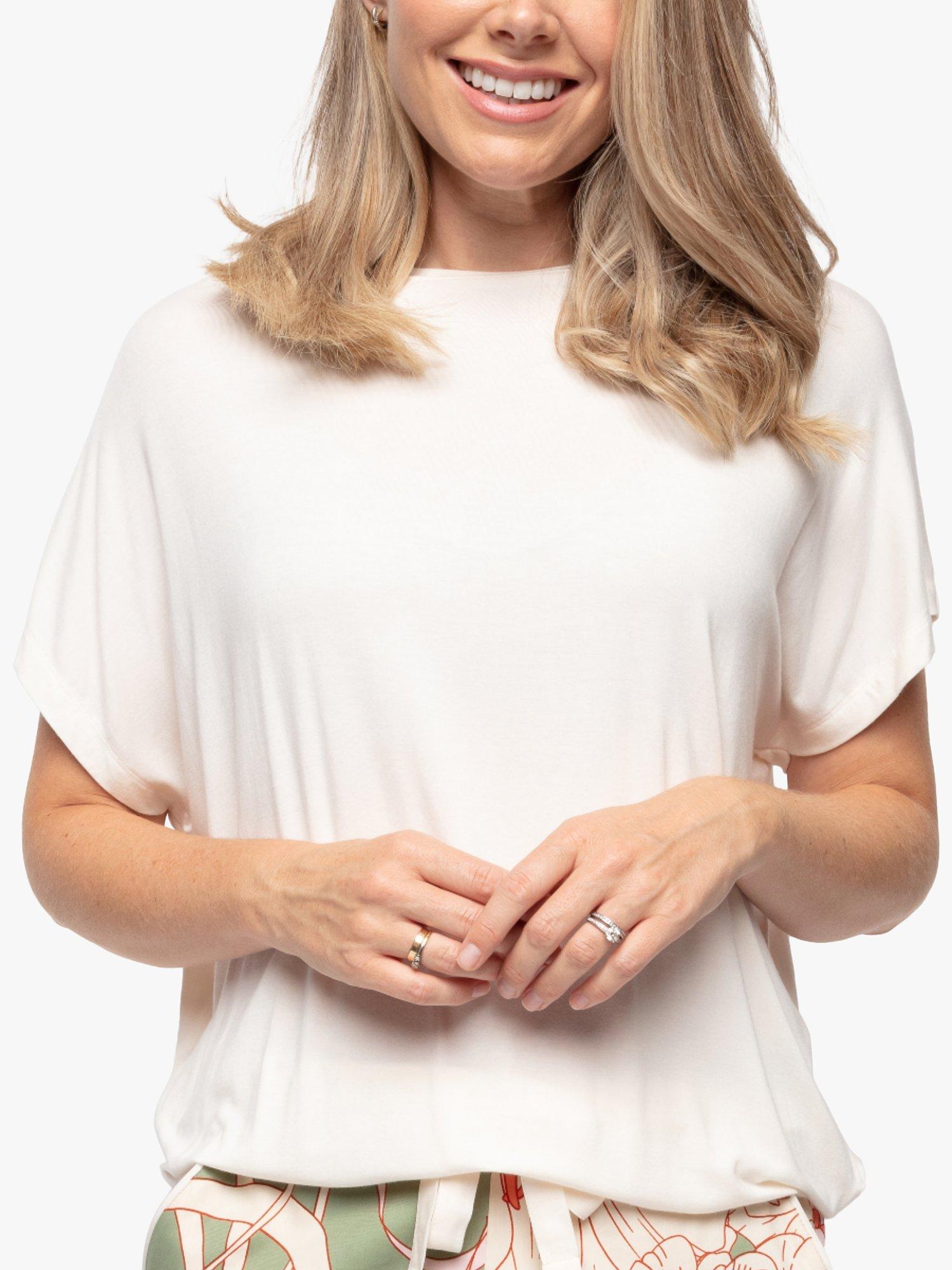 Cyberjammies Sage Slouch Cap Sleeve Top, Cream