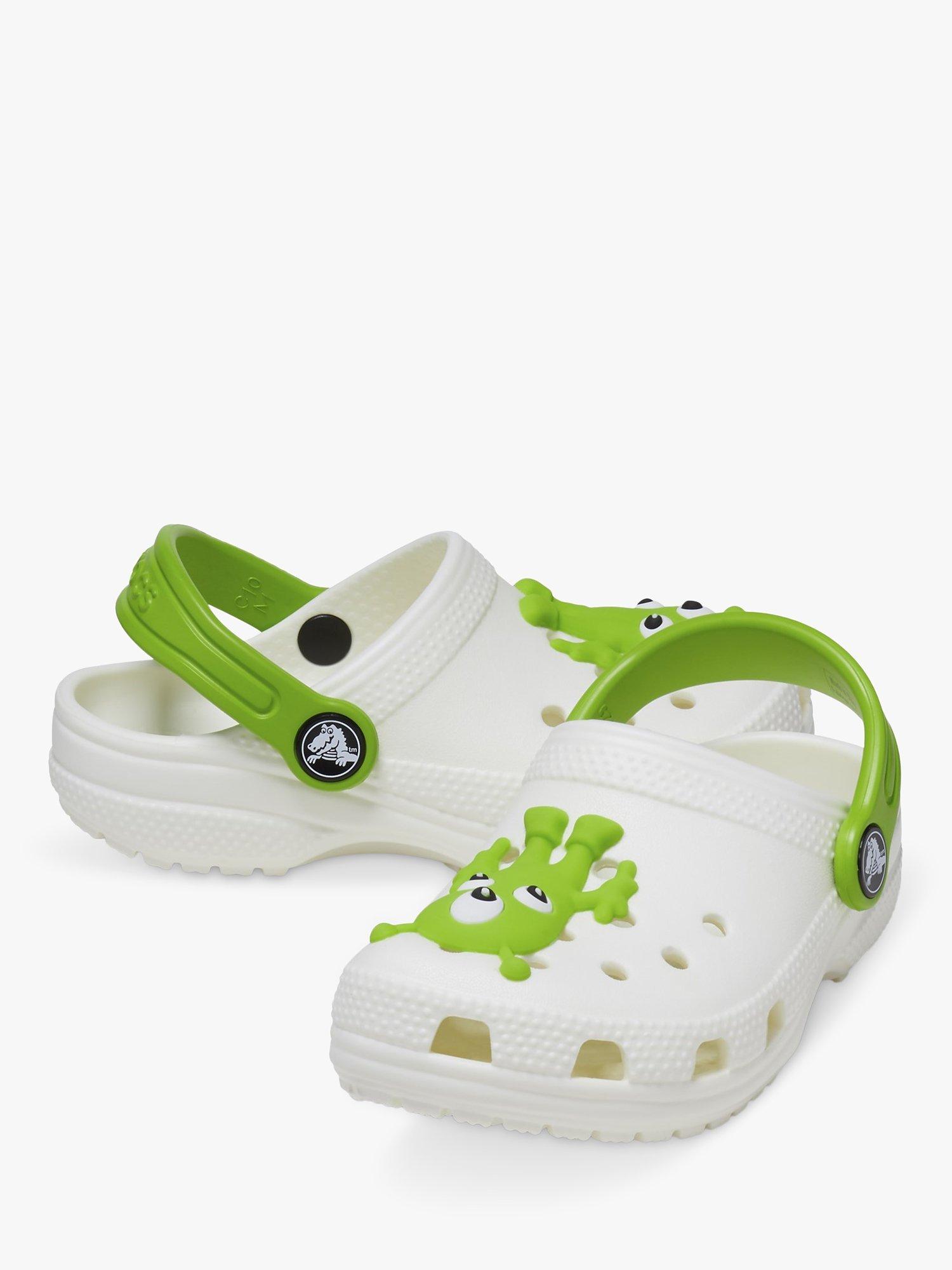 Crocs Kids' Classic Glow In The Dark Alien Clogs, Multicoloured
