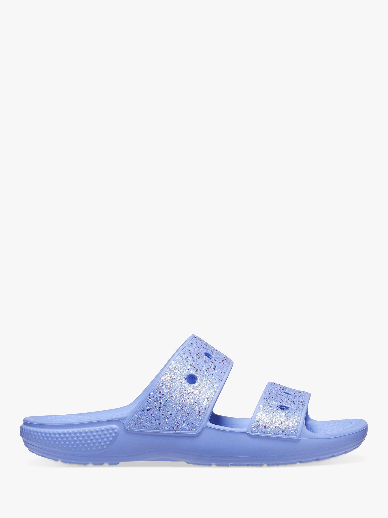 Crocs Kids' Classic Glitter Sandals, Blue