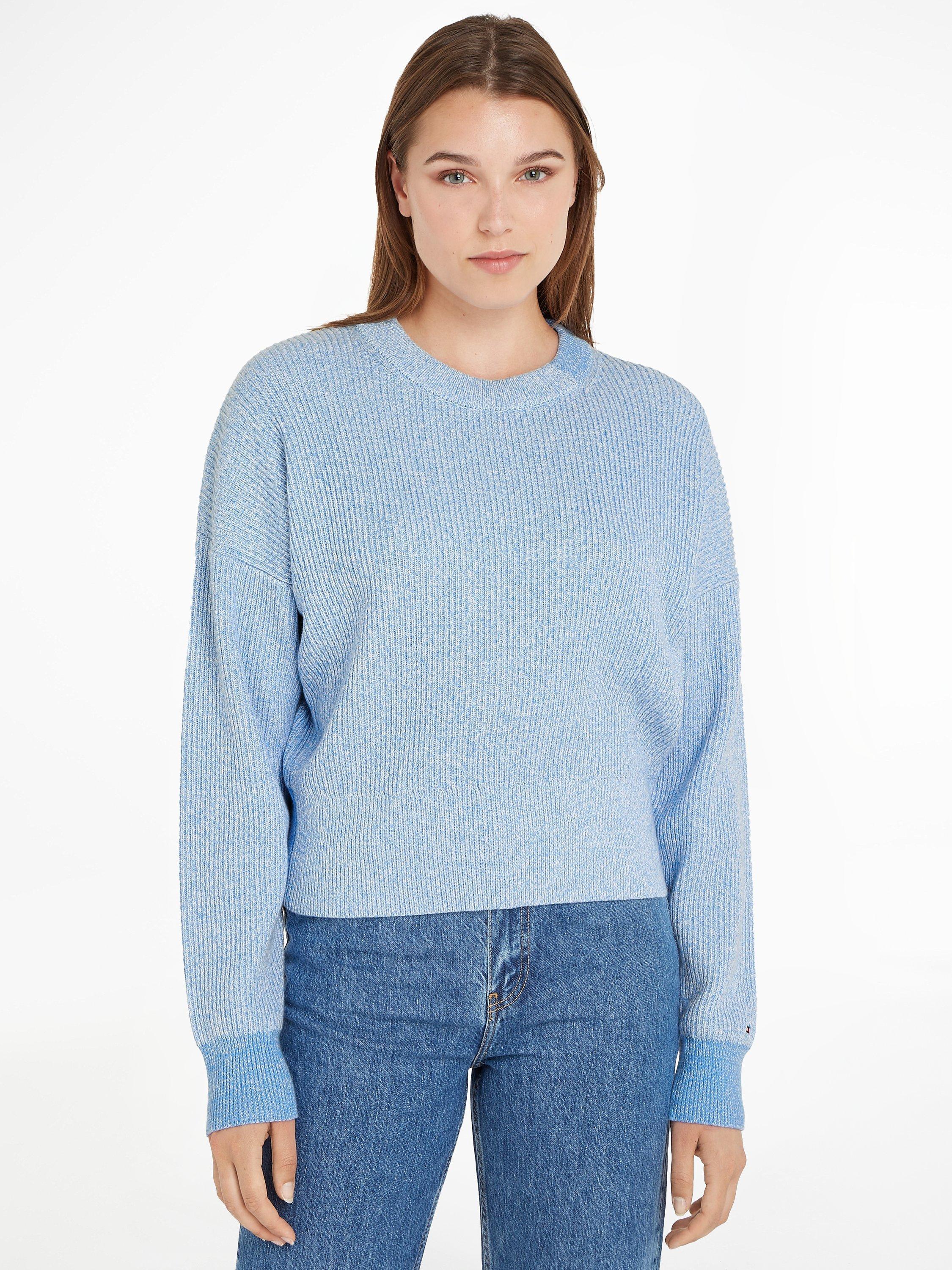 Tommy Hilfiger Crew Neck Cropped Organic Cotton Jumper
