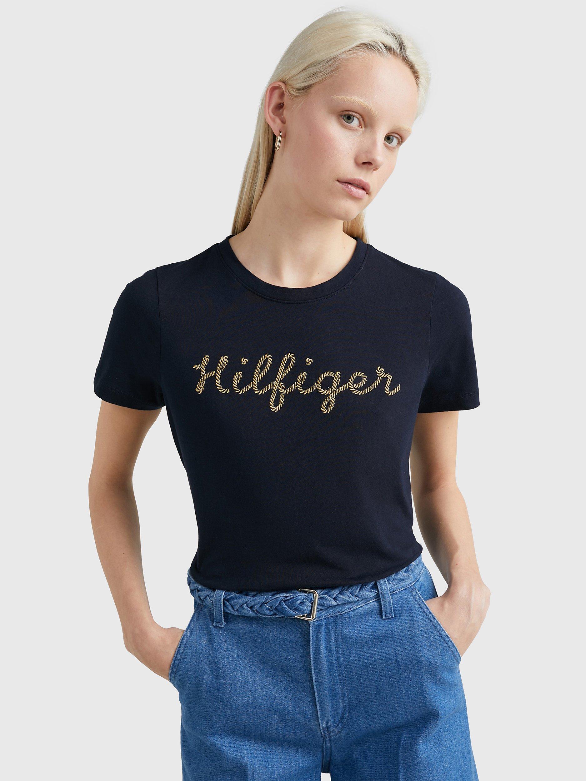 Tommy Hilfiger Gold Logo T-Shirt