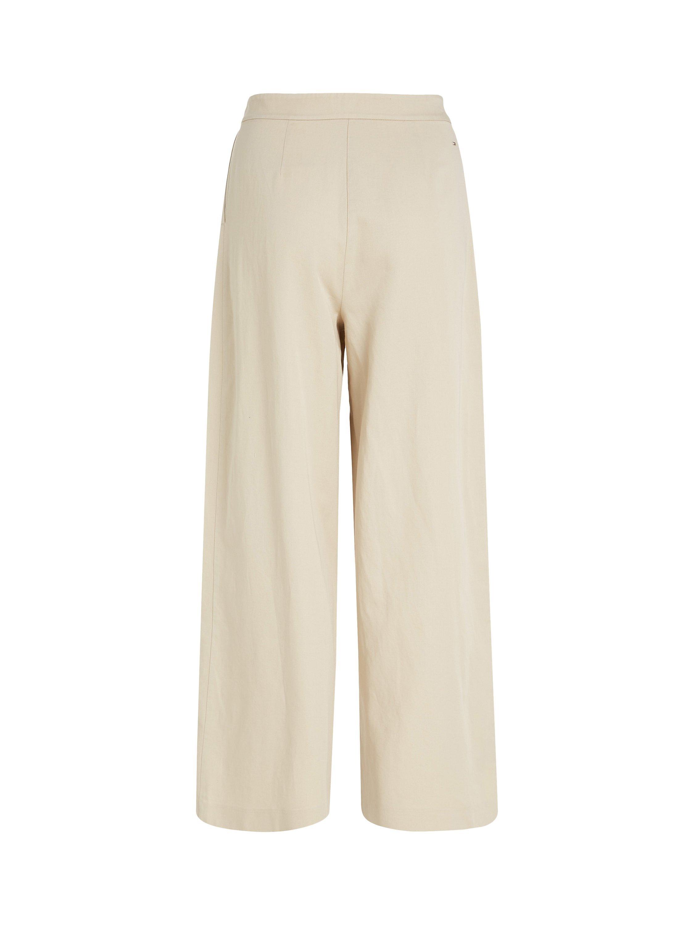 Product image 2 of 2, which shows Tommy Hilfiger Wide Leg Trousers, Light Sandalwood, 4