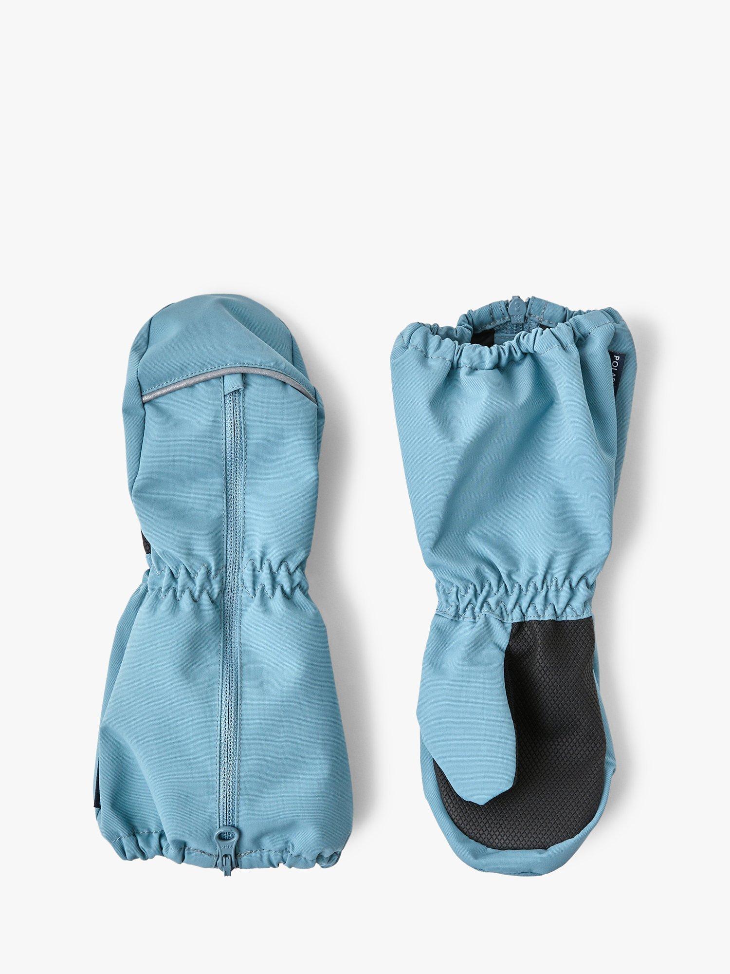 Polarn O. Pyret Kids' Windproof Waterproof Shell Mittens, Blue