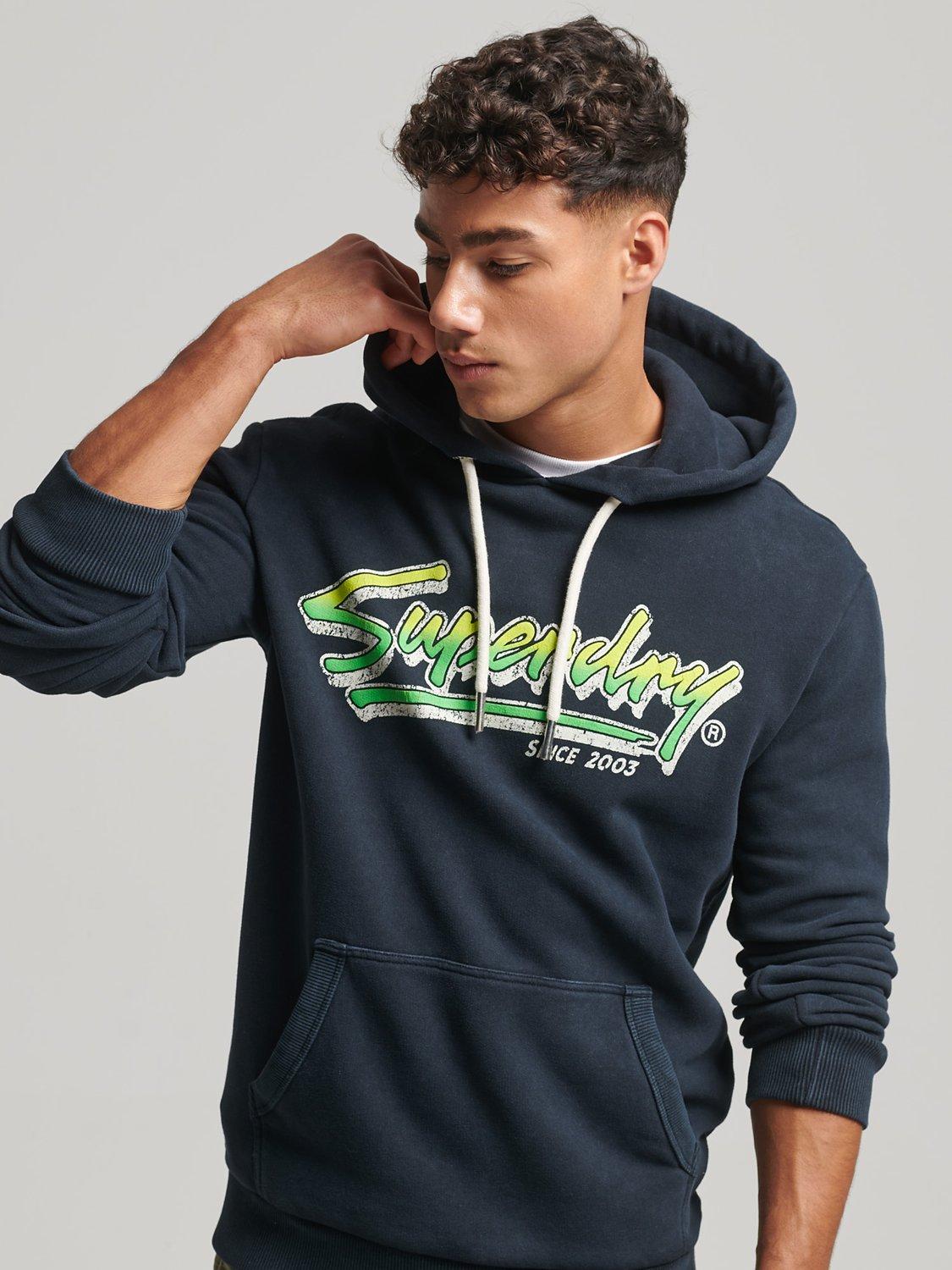 Superdry Vintage Shapers & Makers Hoodie, Eclipse Navy