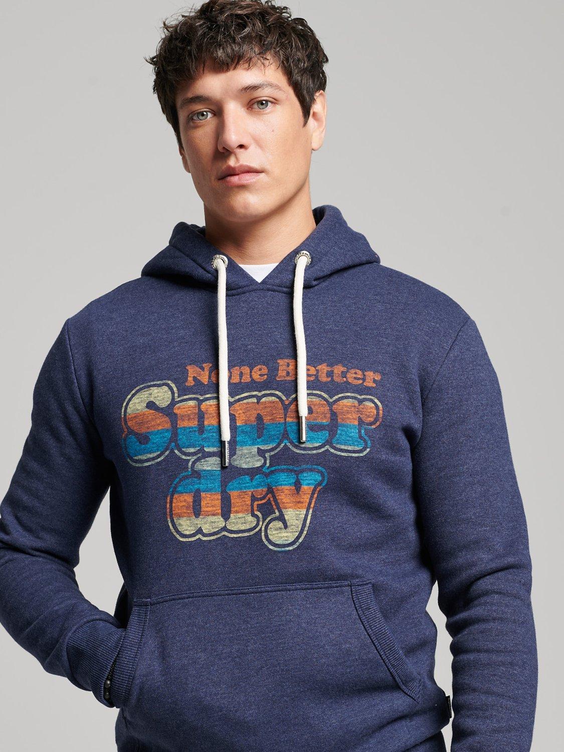 Superdry Vintage Cooper Classic Hoodie, Rich Navy Marl