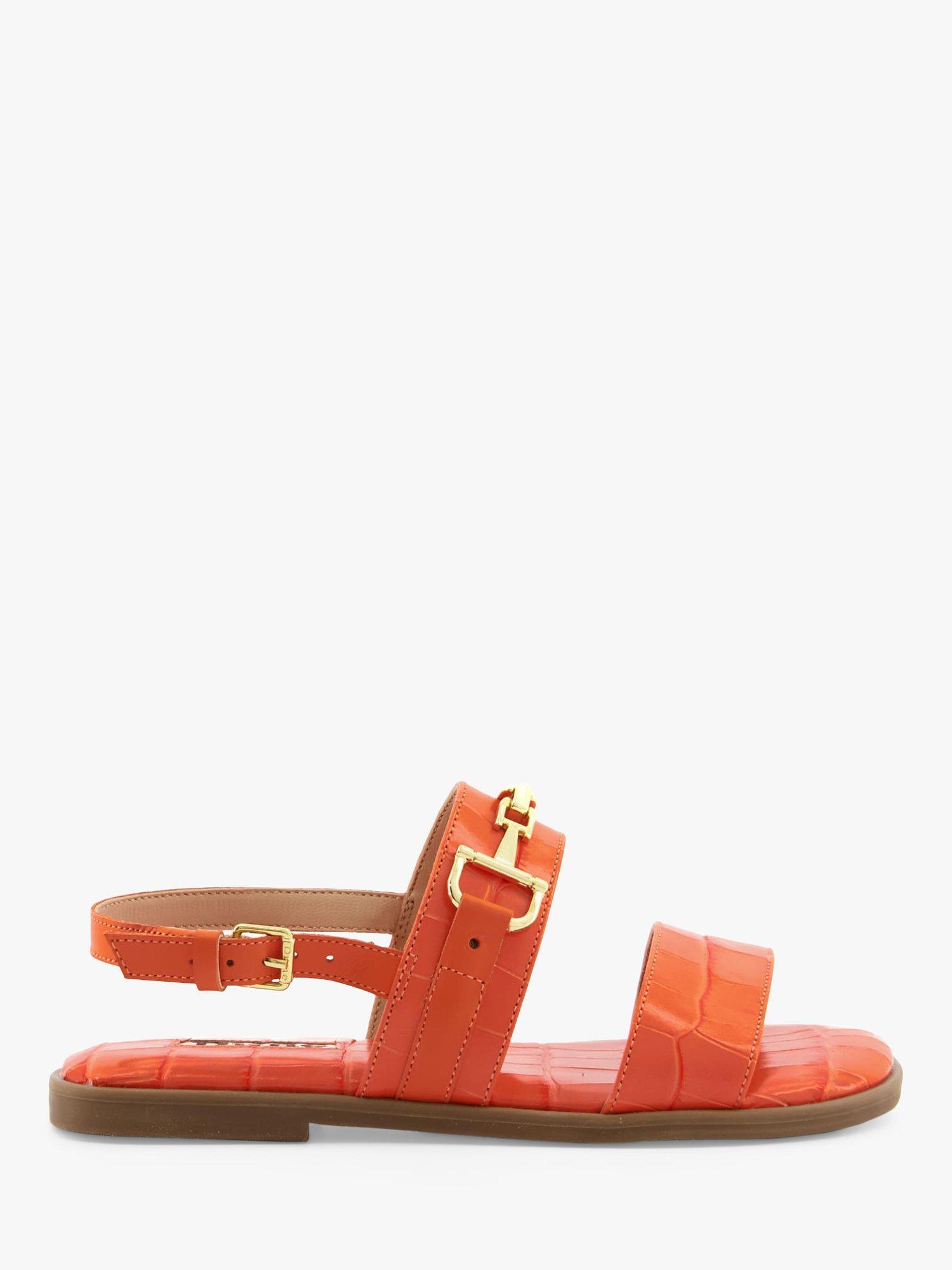 Dune Kids' Lemon Pie Snaffle Trim Sandals, Orange-synthetic