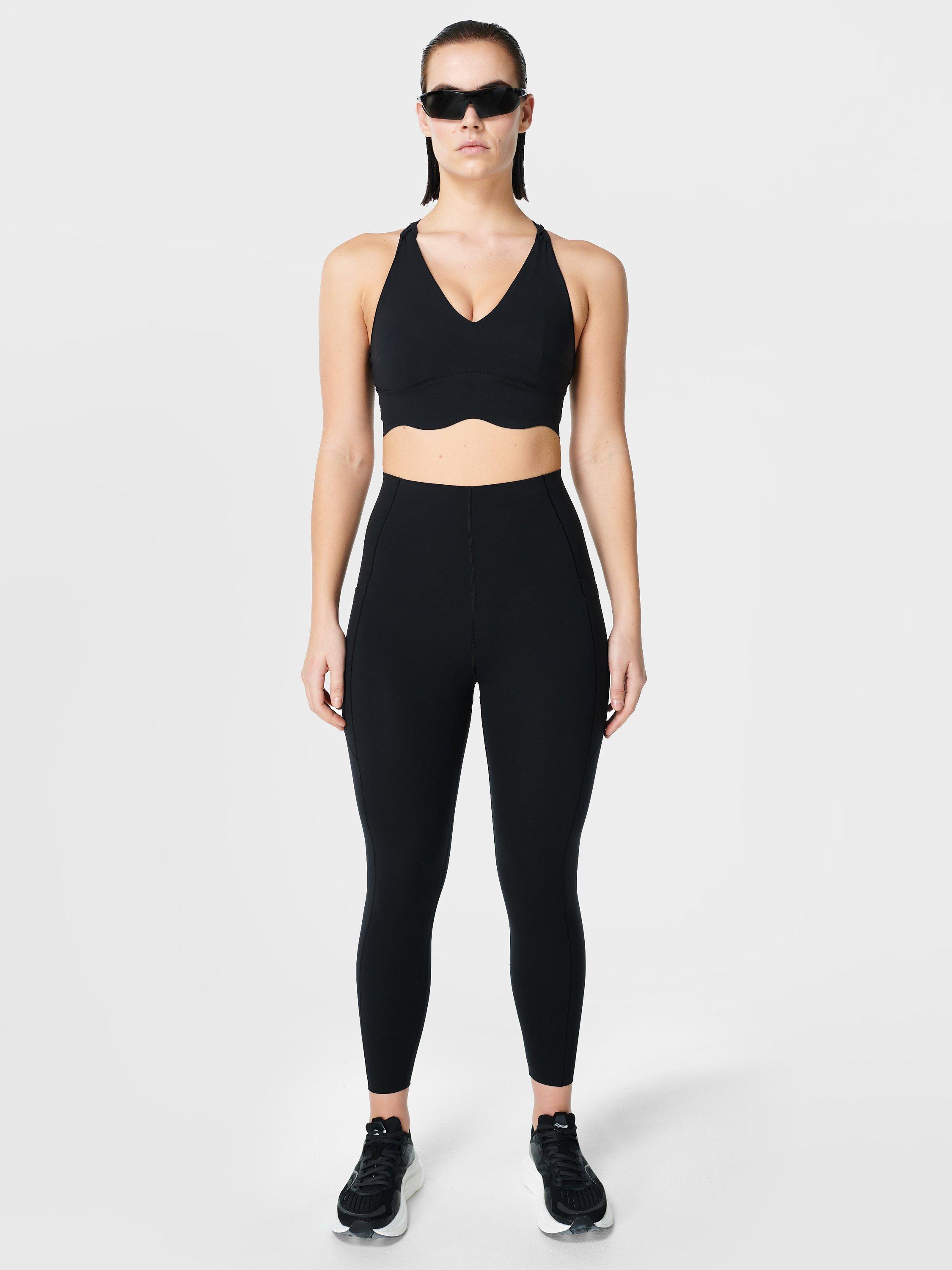 Product image 3 of 5, which shows Sweaty Betty Power Plunge Sports Bra, Black, XXS