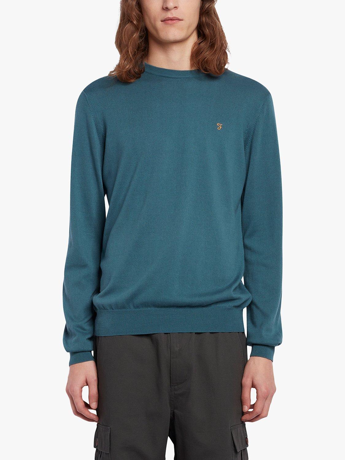 Farah Mullen Cotton Jumper, Ocean