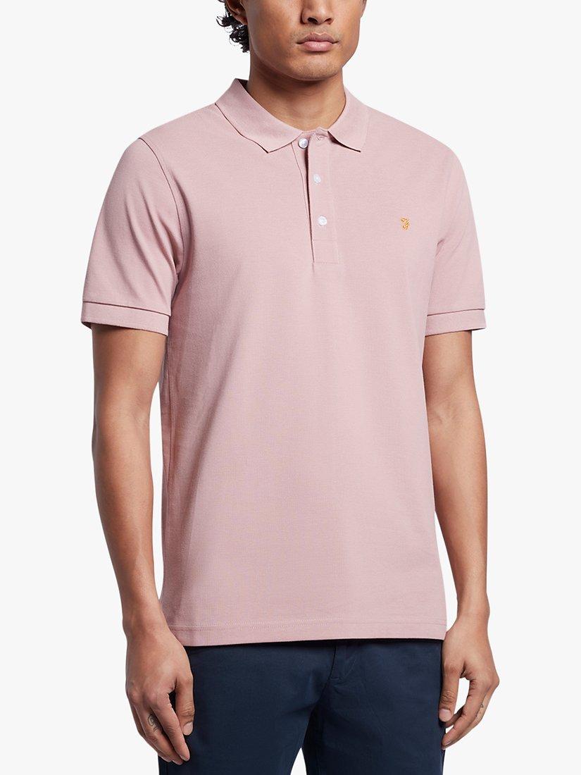 Farah Blanes Short Sleeve Polo, 656 Dark Pink