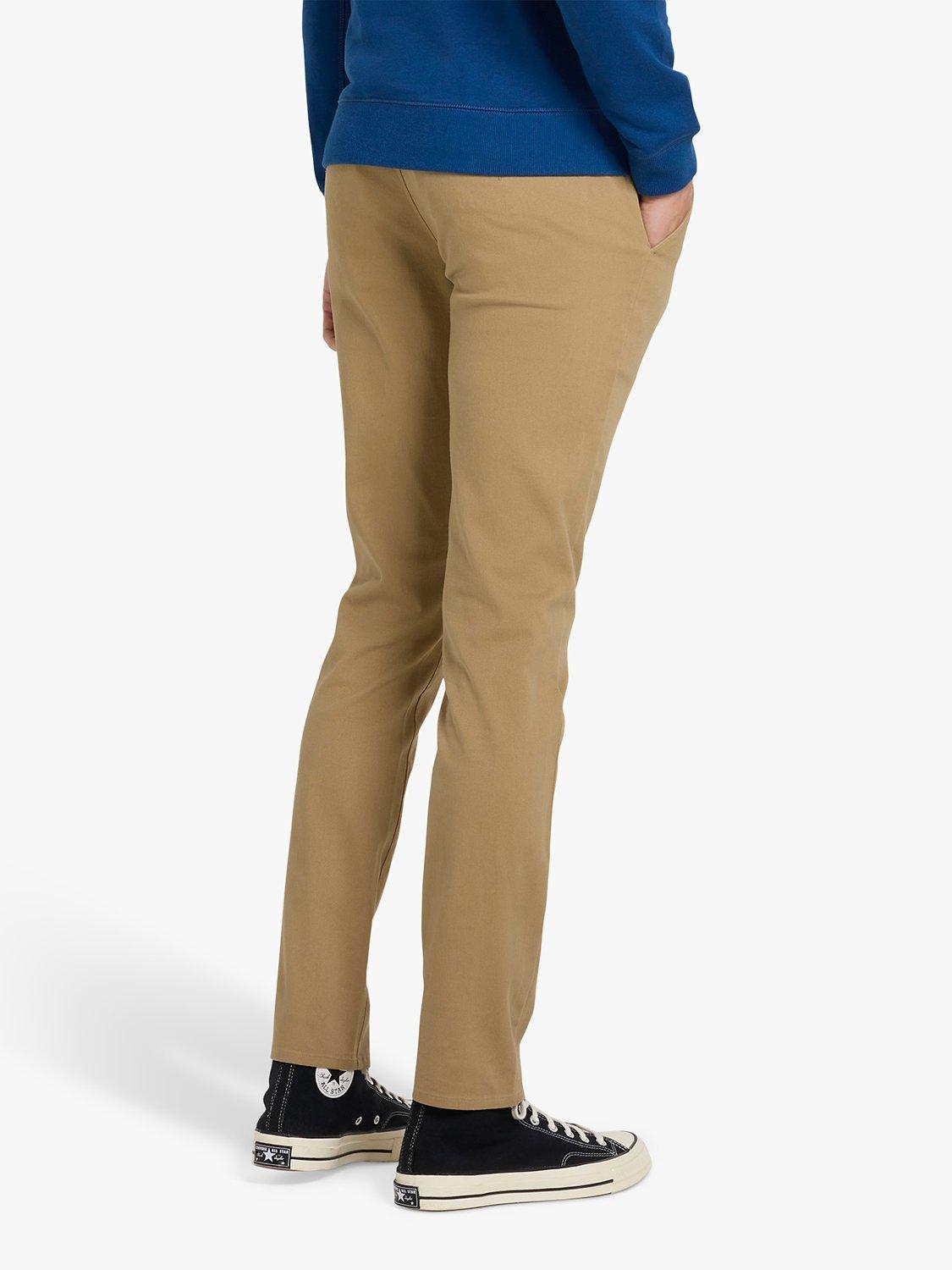 Product image 2 of 5, which shows Farah Endmore Skinny Fit Organic Cotton Twill Chinos, Beige, 30R