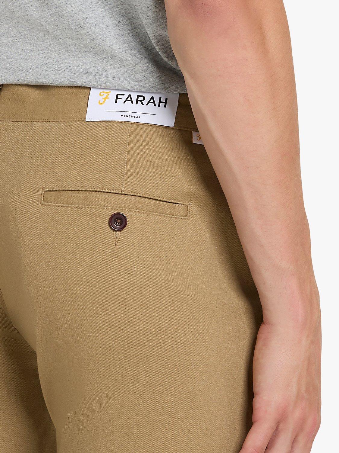 Product image 4 of 5, which shows Farah Endmore Skinny Fit Organic Cotton Twill Chinos, Beige, 30R