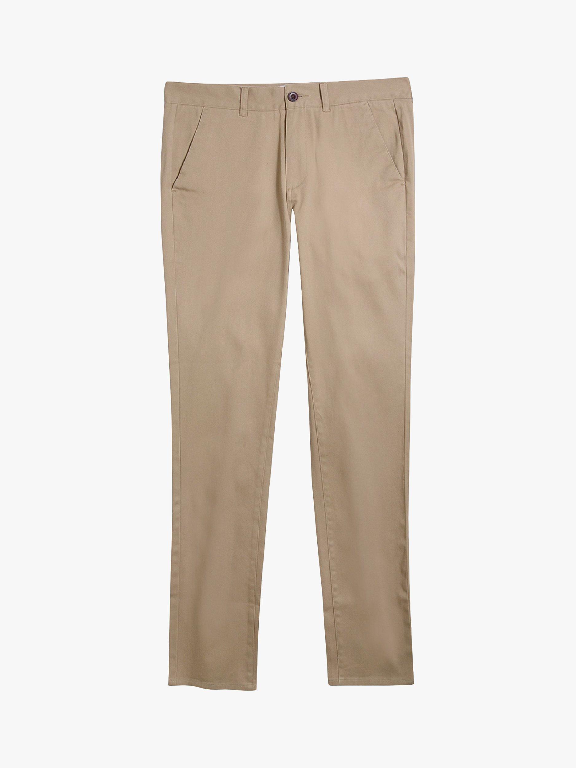 Product image 5 of 5, which shows Farah Endmore Skinny Fit Organic Cotton Twill Chinos, Beige, 30R