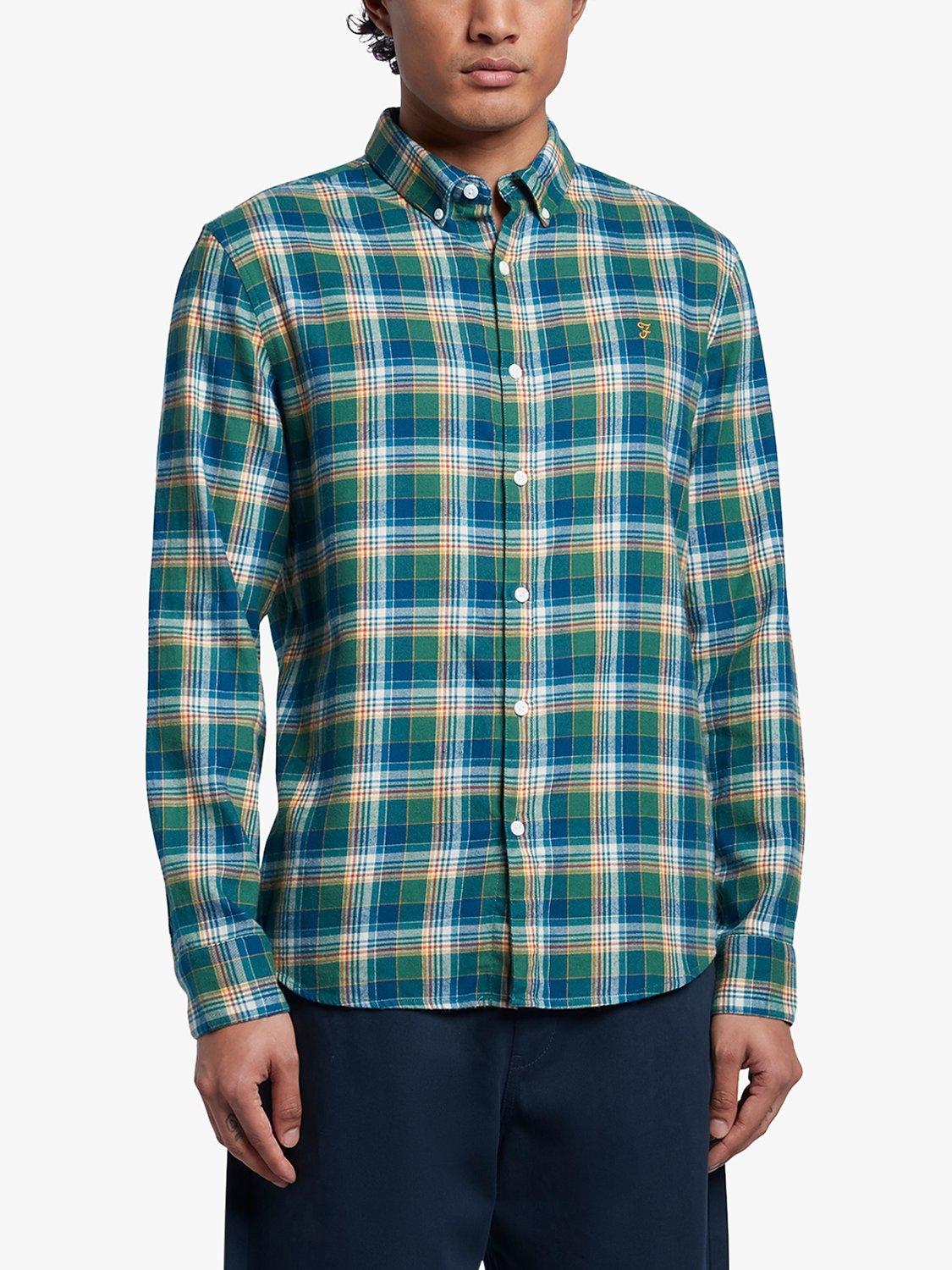 Farah Leroy Long Sleeve Shirt, 330 Pea Green